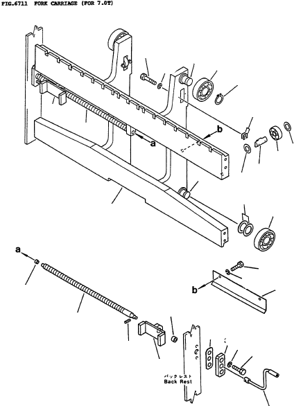 FORK CARRIAGE 3ED-71-41712 KOMATSU