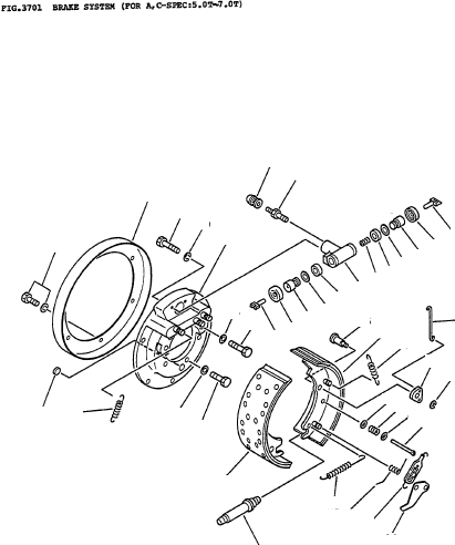 BRAKE ASSY (R.H.) 3ED-30-41701 KOMATSU