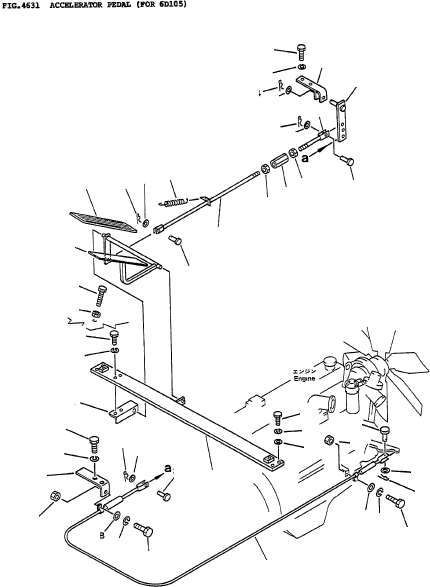 PEDAL, ACCELERATOR 3FD-37-11110 KOMATSU
