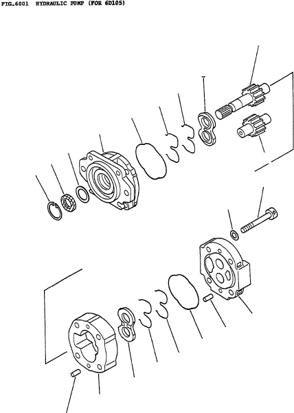 HYDRAULIC PUMP ASSY (SAR (3) (80A) 3FD-60-11510 KOMATSU
