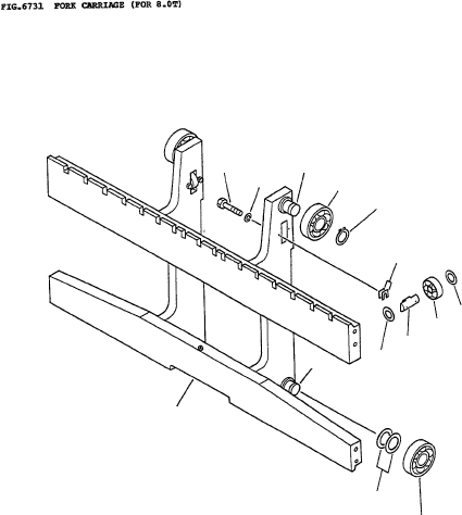 FORK CARRIAGE 3FD-71-11510 KOMATSU
