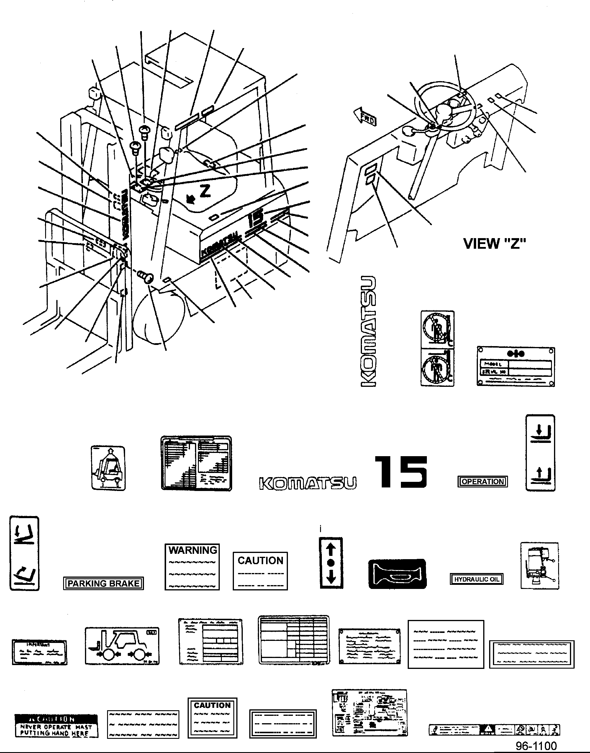 90A POWER STEERING MOTOR FUSE (INSIDE) 3BA-96-A3530 KOMATSU