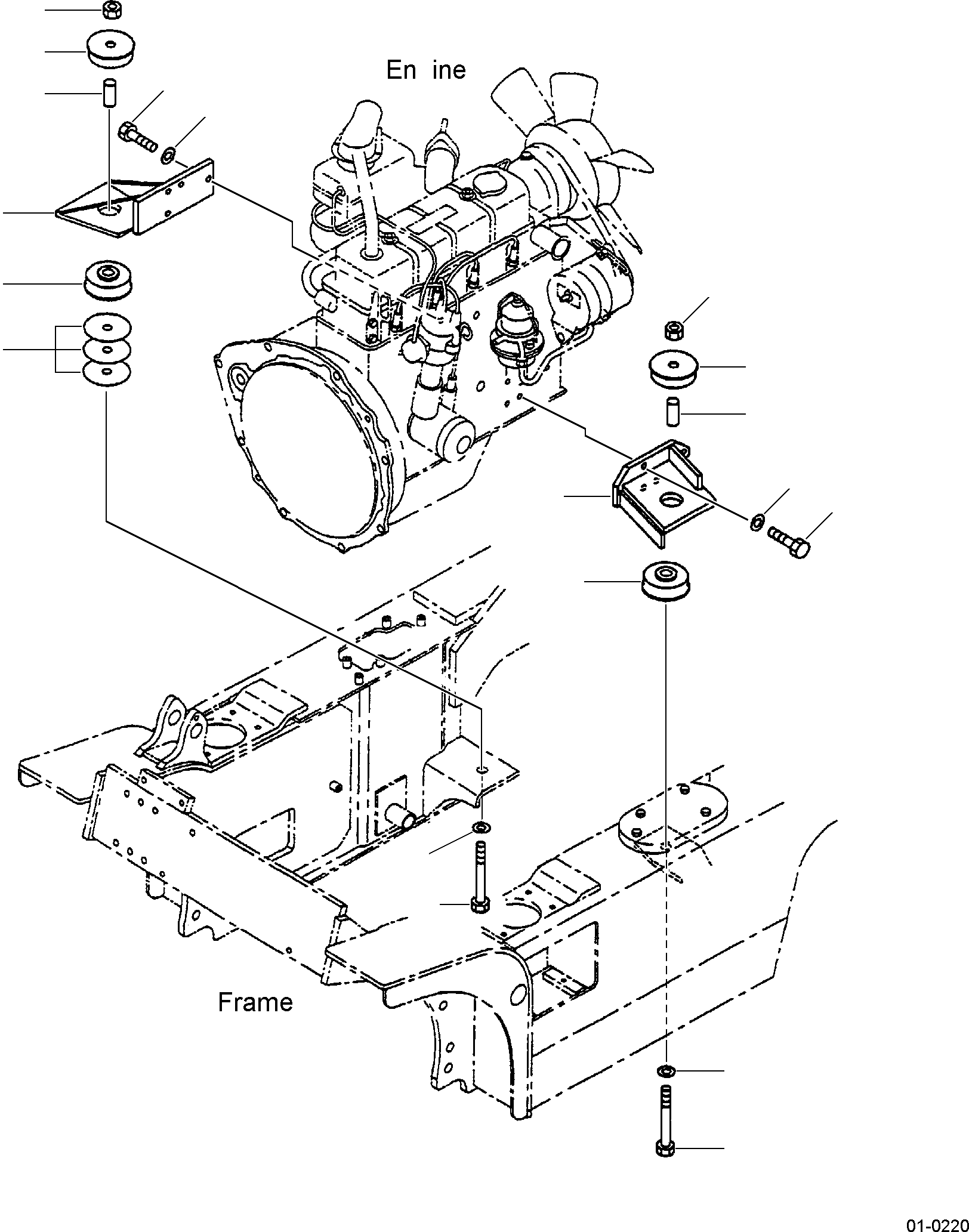BRACKET, LH 3EA-01-A5510 KOMATSU