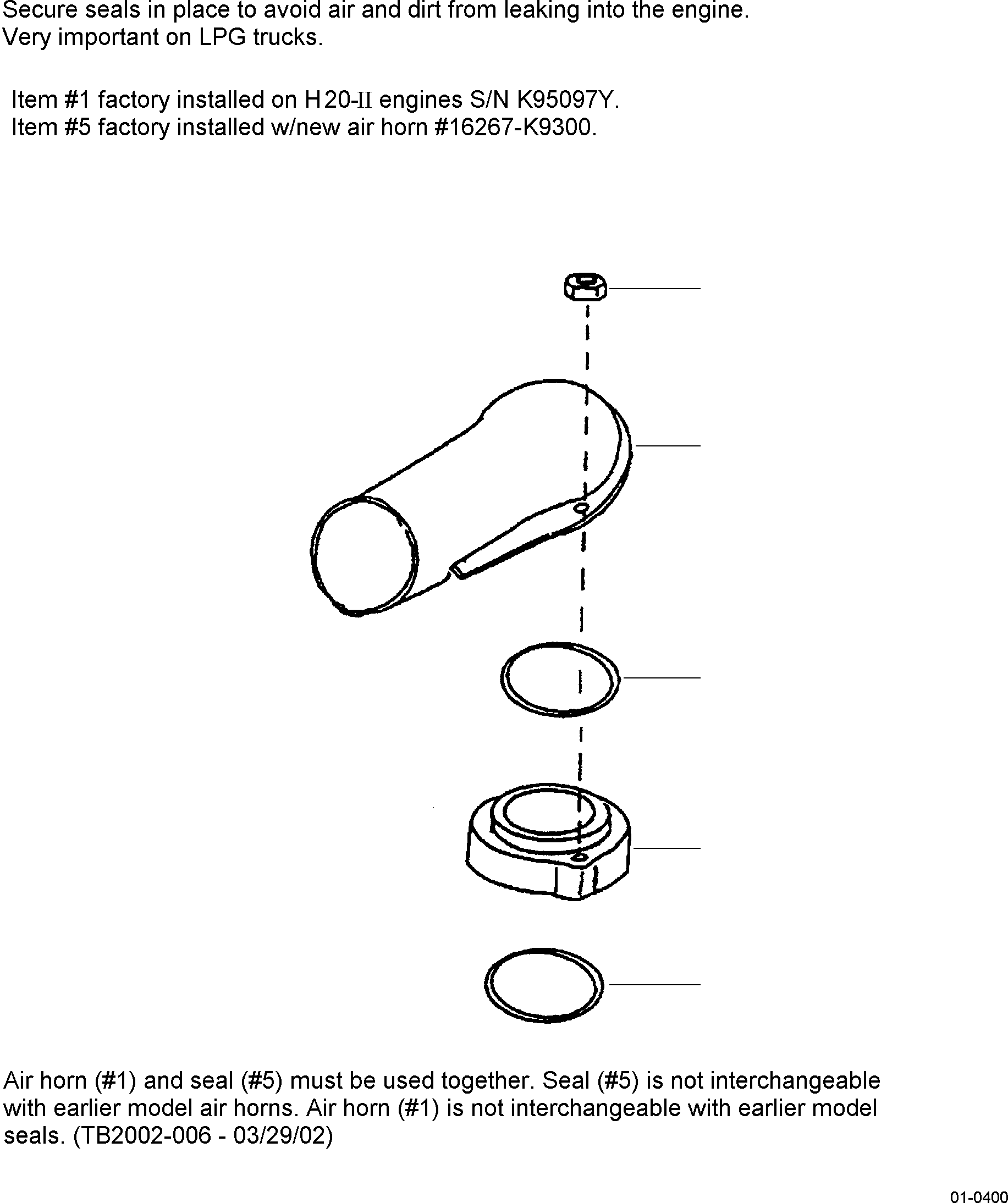 AIR HORN ASSY (H20-II) 16267-K9300 KOMATSU