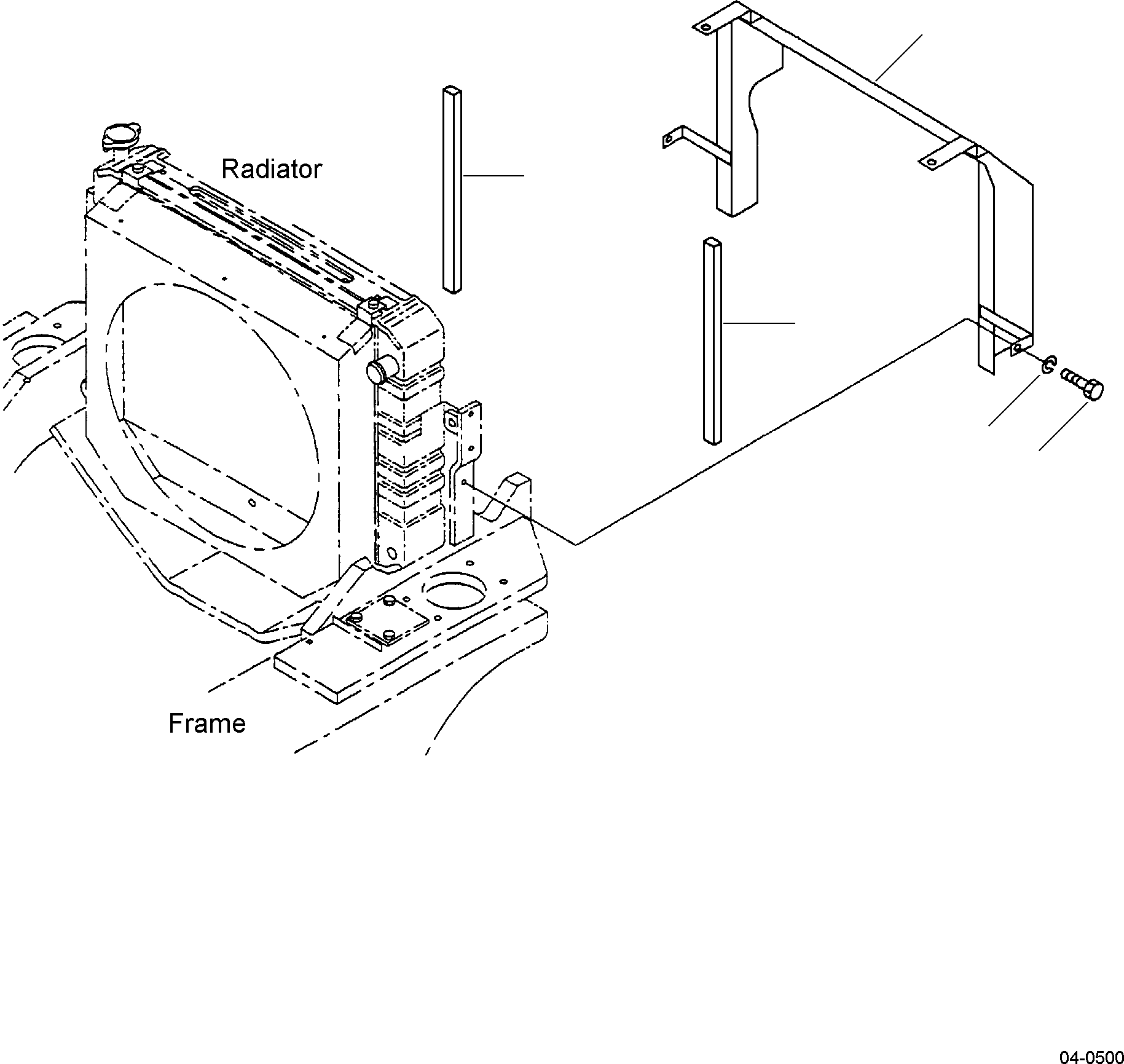 COVER, RADIATOR 3EA-04-A5560 KOMATSU