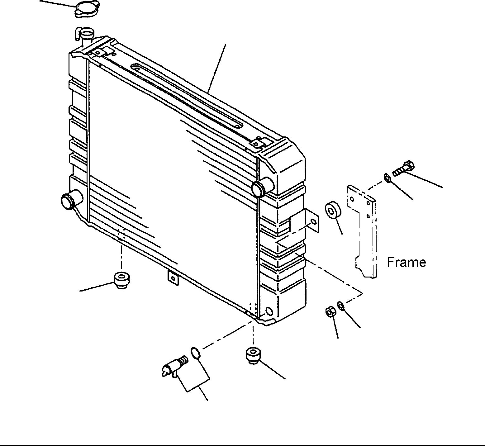 RADIATOR, CORRUGATED FIN 3EB-04-A5111 KOMATSU