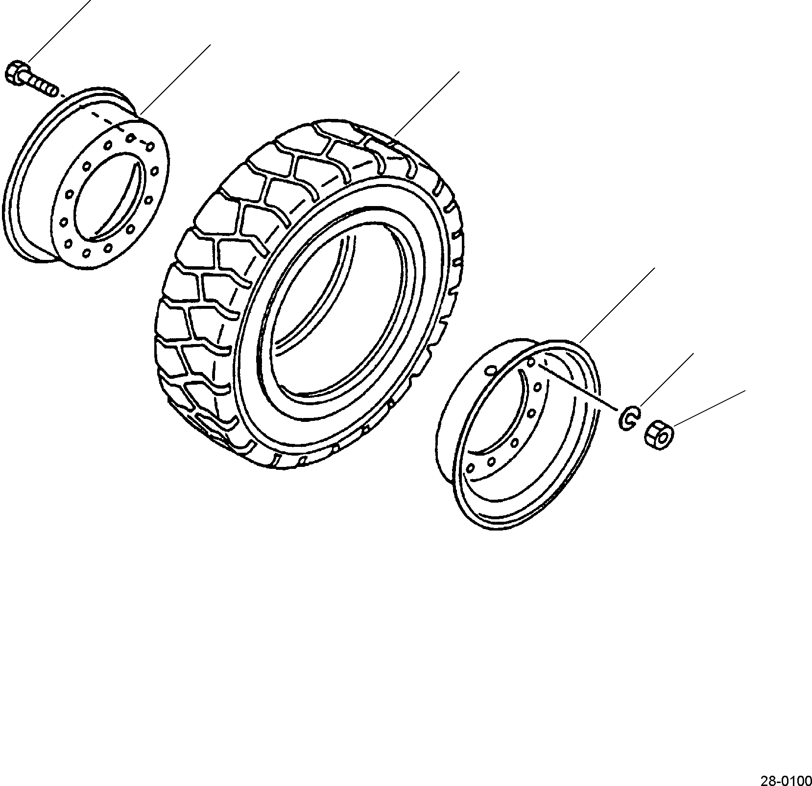 TIRE, 500 X 8 X 8PR 37A-1HA-A830 KOMATSU