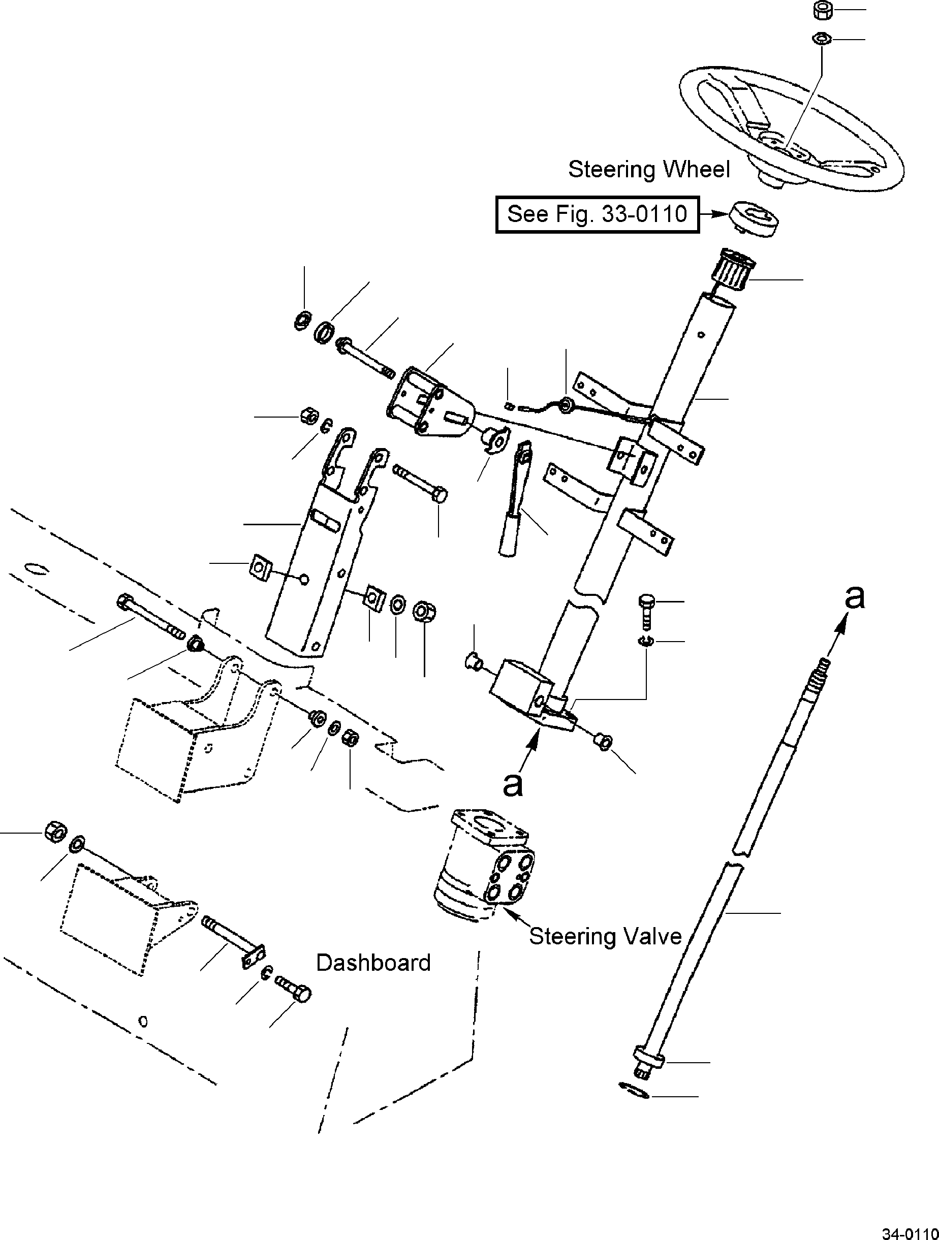 COLUMN ASSY, STEERING 3EC-34-39110 KOMATSU