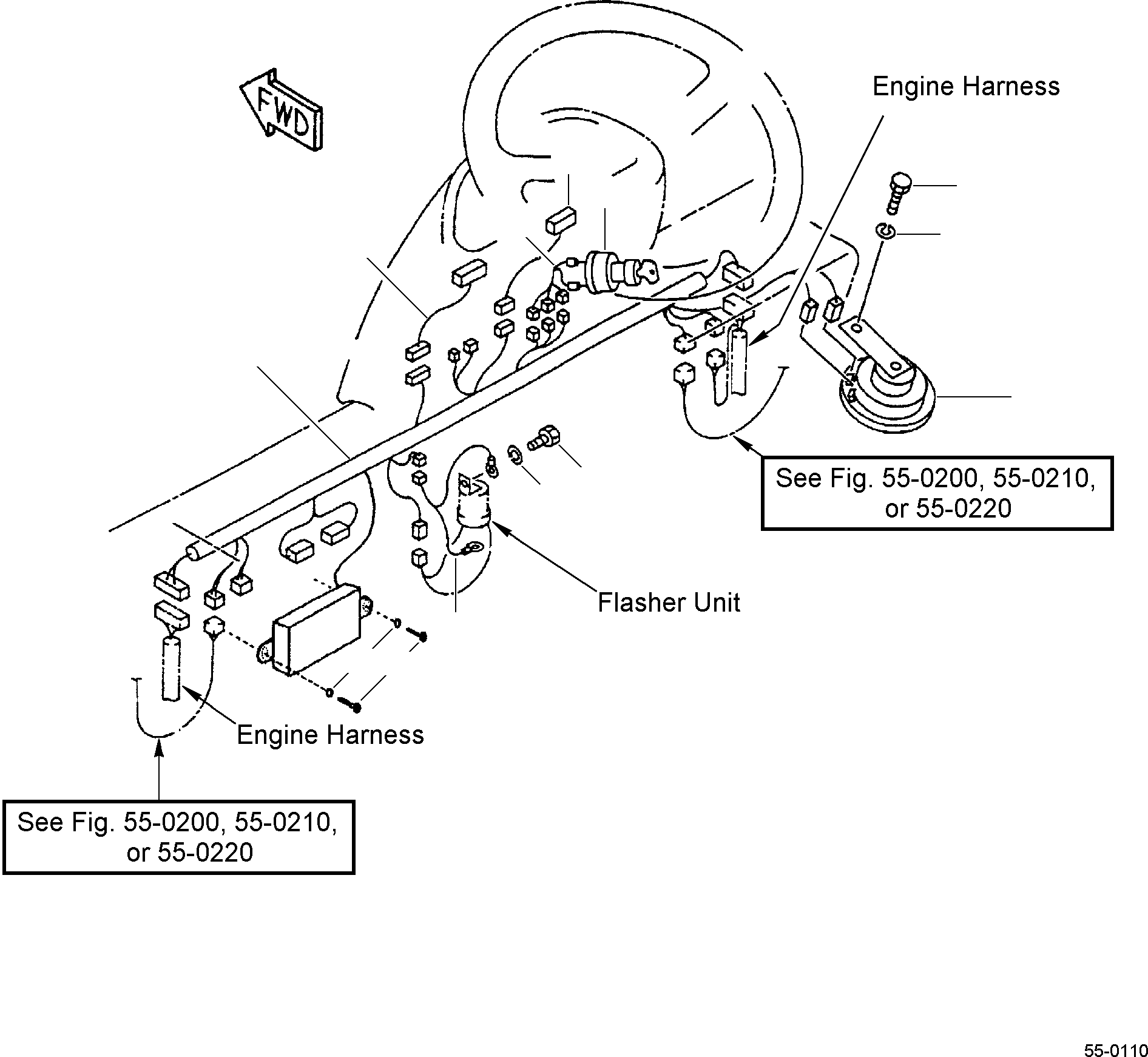 HARNESS (DOUBLE ROW FUSE BOX) (CSD ENGINE S/N 46354~) 3EA-55-A5111 KOMATSU