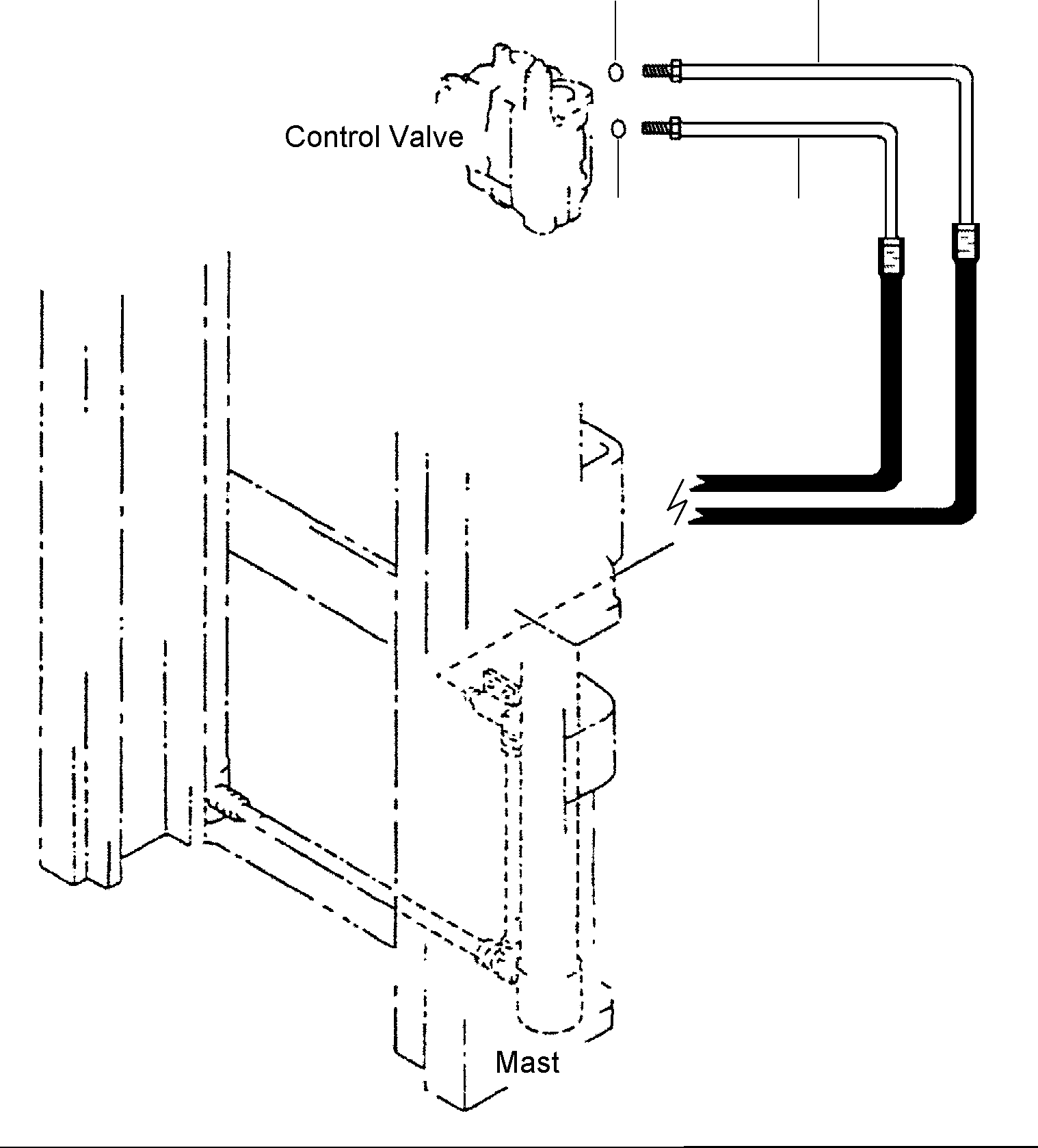 SIDE-SHIFTER HOSE, LONG ELBOW 45B-AAX-5660 KOMATSU
