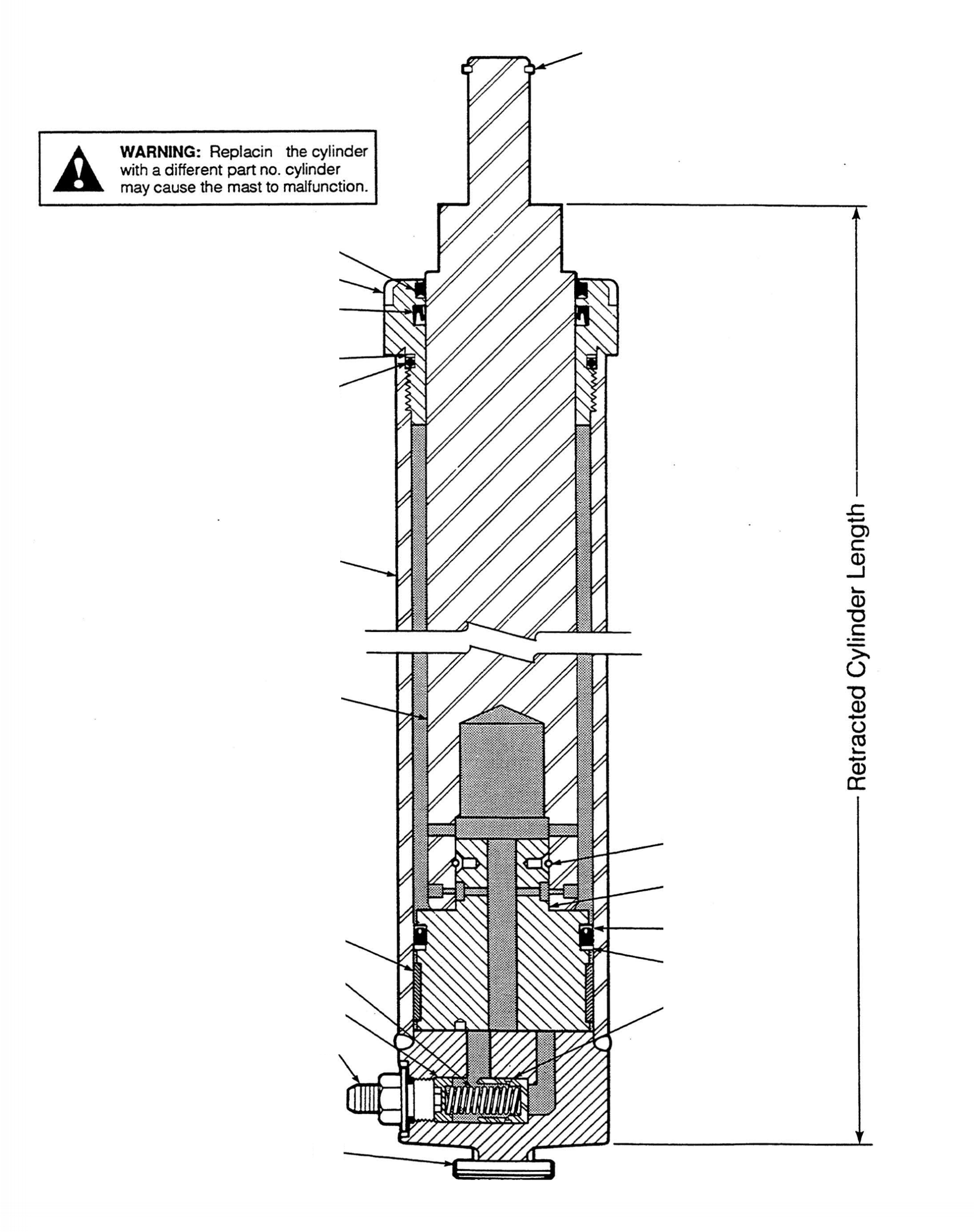 FREE LIFT CYLINDER (84 OCL) CC582946 KOMATSU