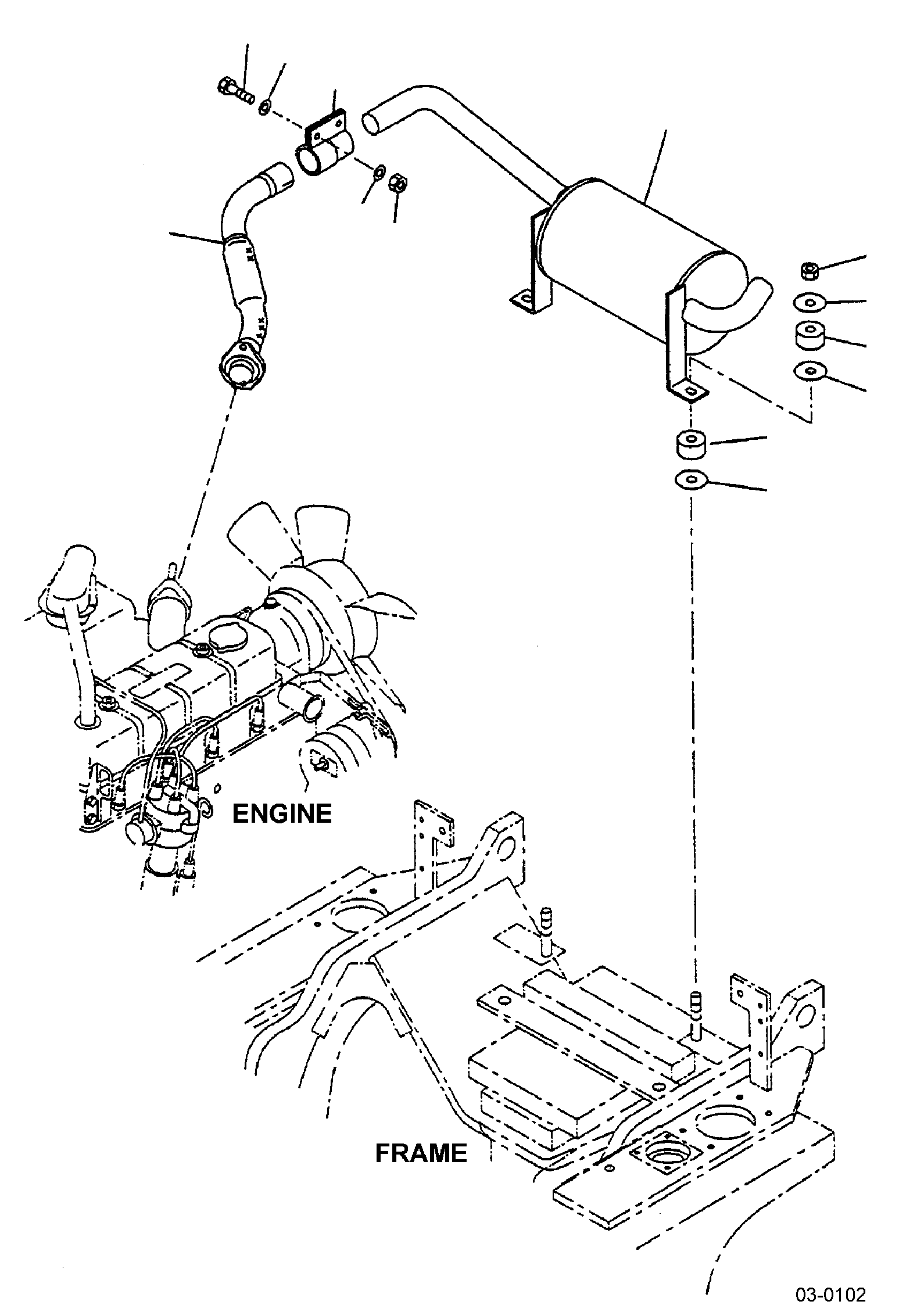 Глушитель 3EB-03-A5611 KOMATSU