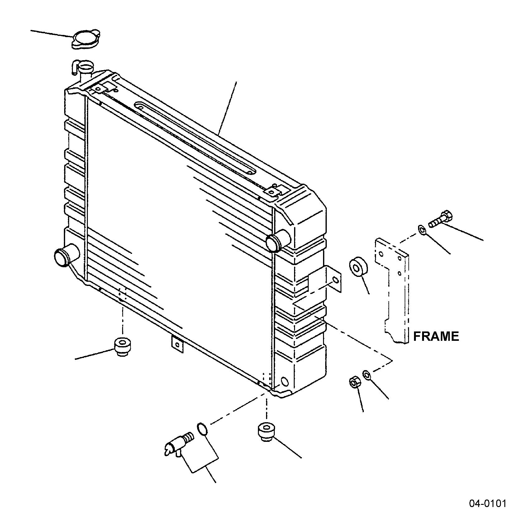RADIATOR, COTTON CORE 3EB-04-F5110 KOMATSU