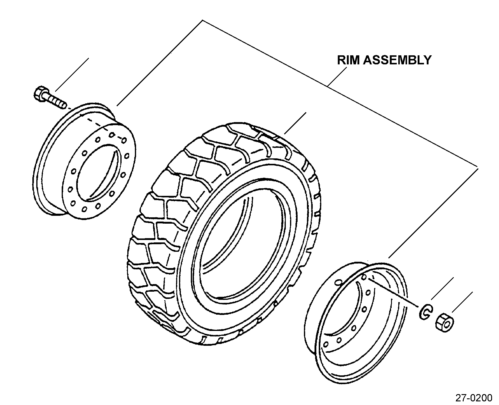 RIM ASSY 34B-27-00211 KOMATSU