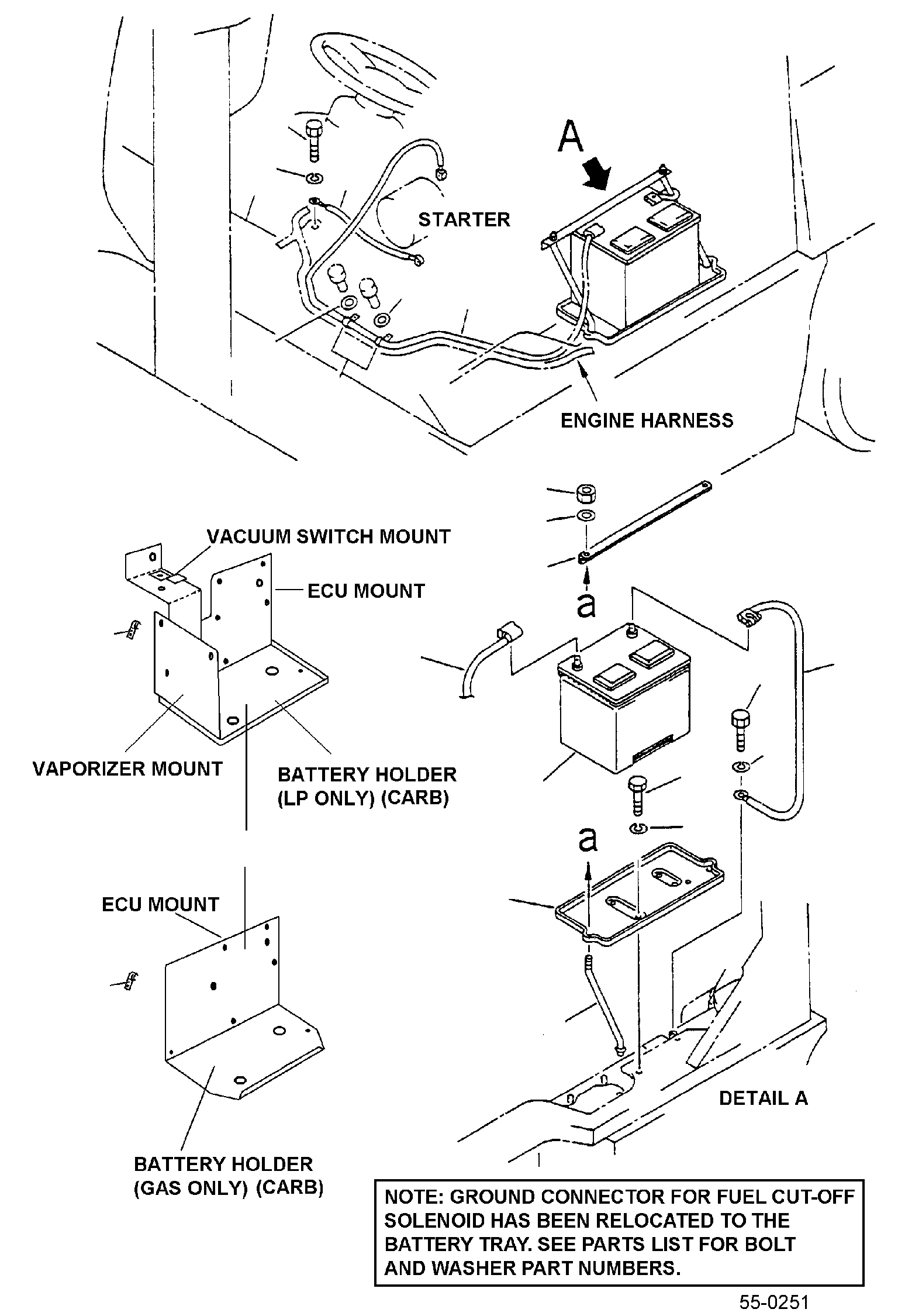 HOLDER, BATTERY (GAS, C.A.R.B.) 3EB-05-35811SG KOMATSU