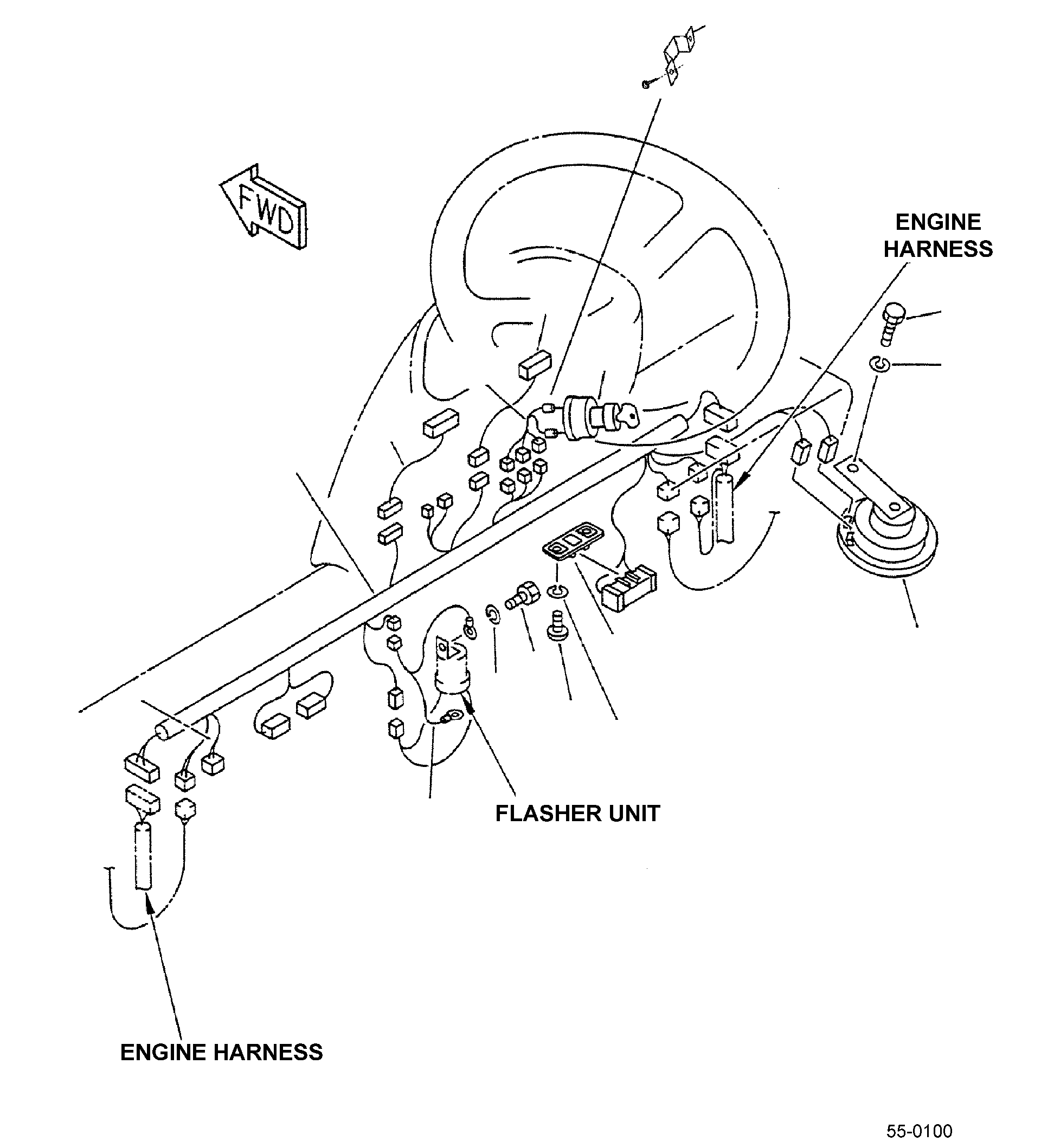HARNESS, STARTER SWITCH 3EB-55-21841 KOMATSU
