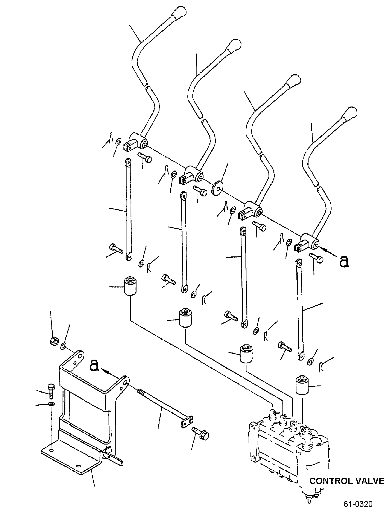 PLATE, AUX. LEVER, ROTATOR 45B-1RF-6041 KOMATSU