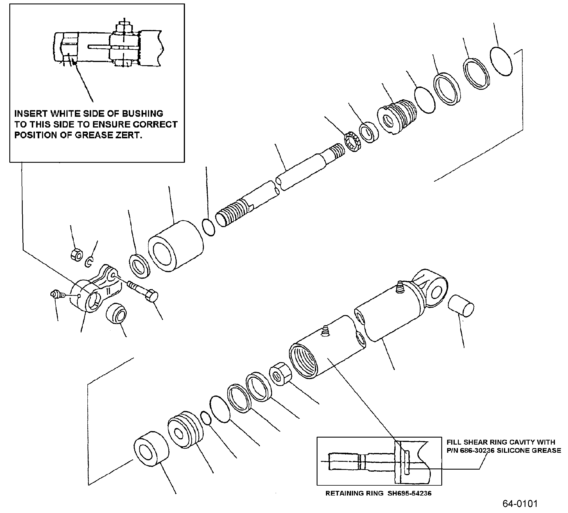 CYLINDER ASSY, TILT, W/OUT YOKE (6/5) 37B-1JB-A330 KOMATSU