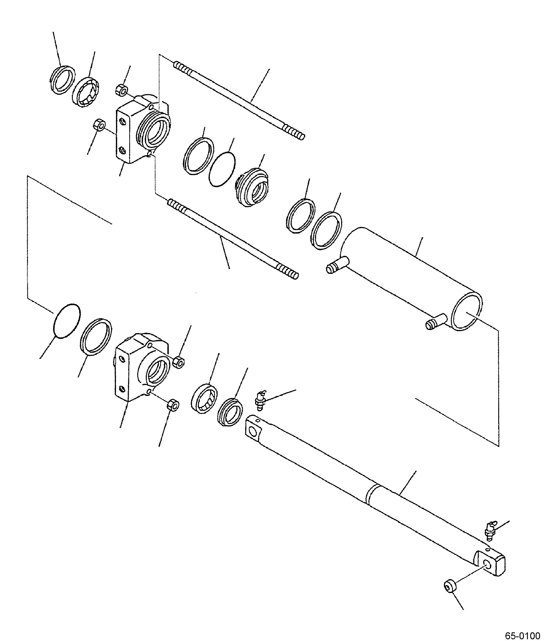 CYLINDER, POWER STEERING 3EB-64-A2212 KOMATSU