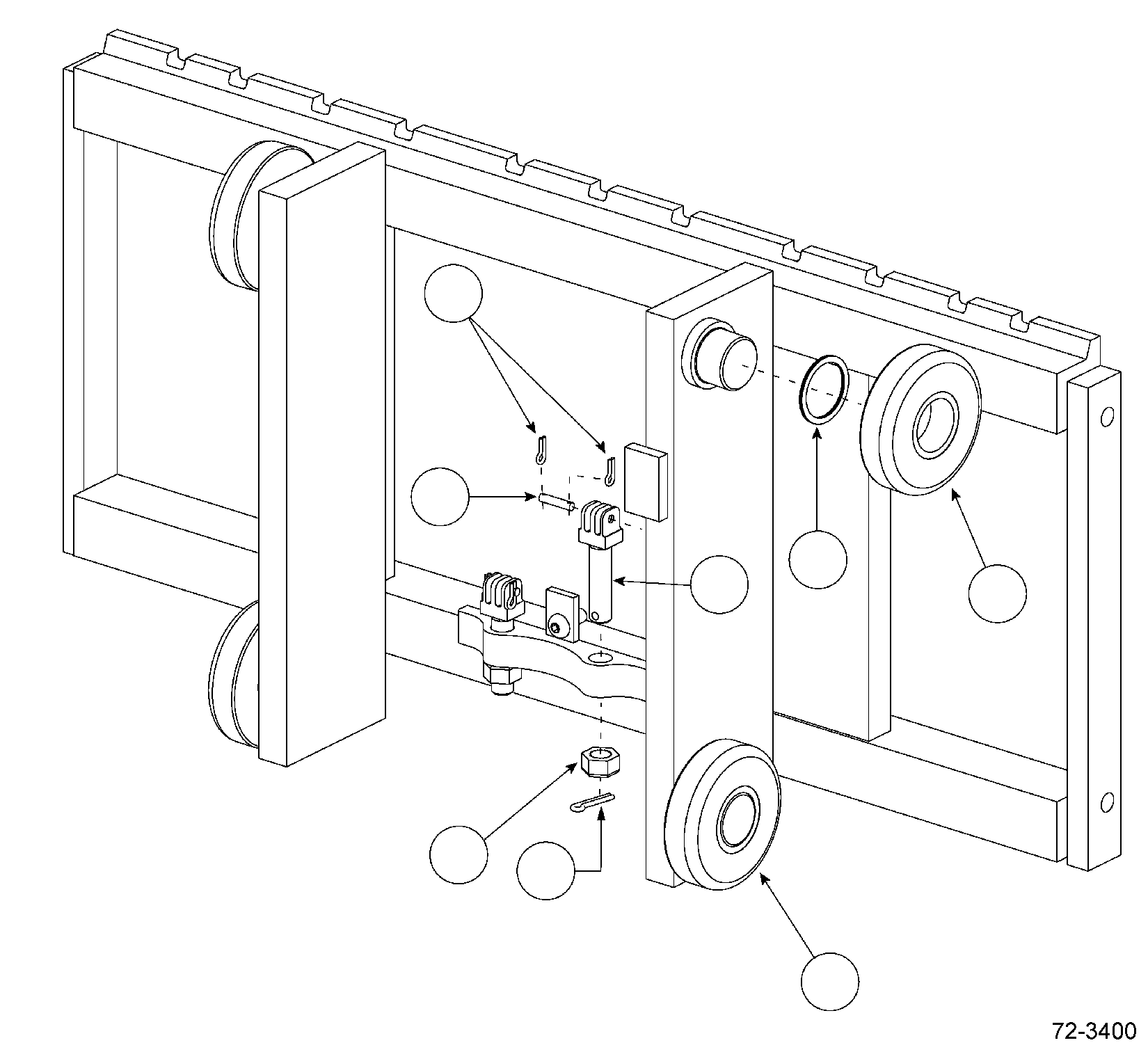 CARRIAGE, 37 IN., CUSHION CC280171 KOMATSU