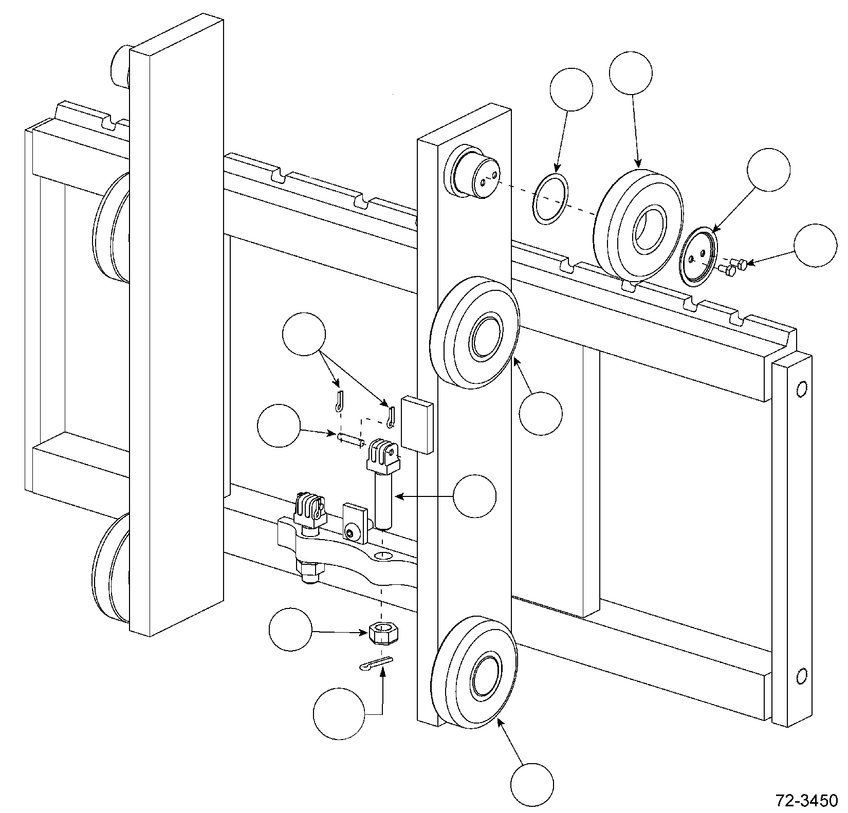 CARRIAGE, 37 IN. (PNEUMATIC) CC280177 KOMATSU