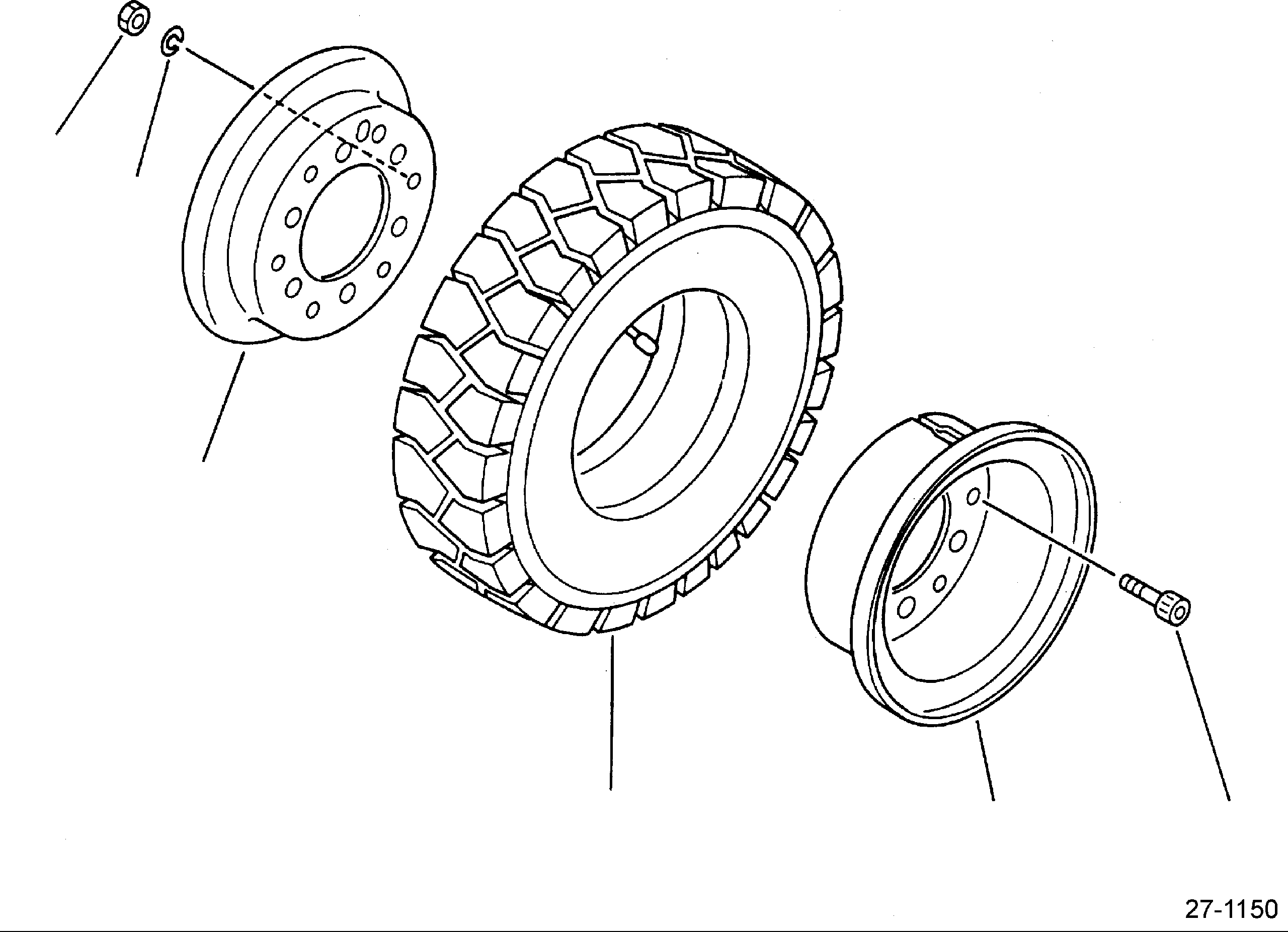 RIM, 2-PIECE (BMX) 3BB-27-27121 KOMATSU