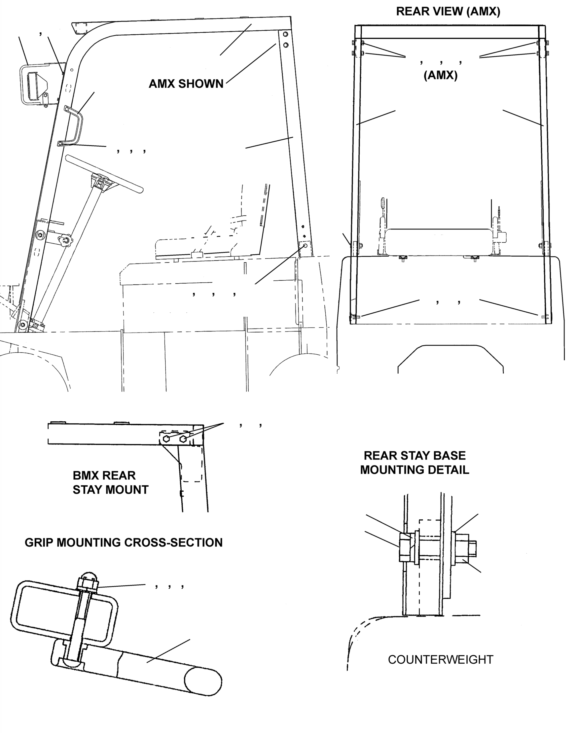 OVERHEAD GUARD (AMX) 3BA-51-A5510 KOMATSU