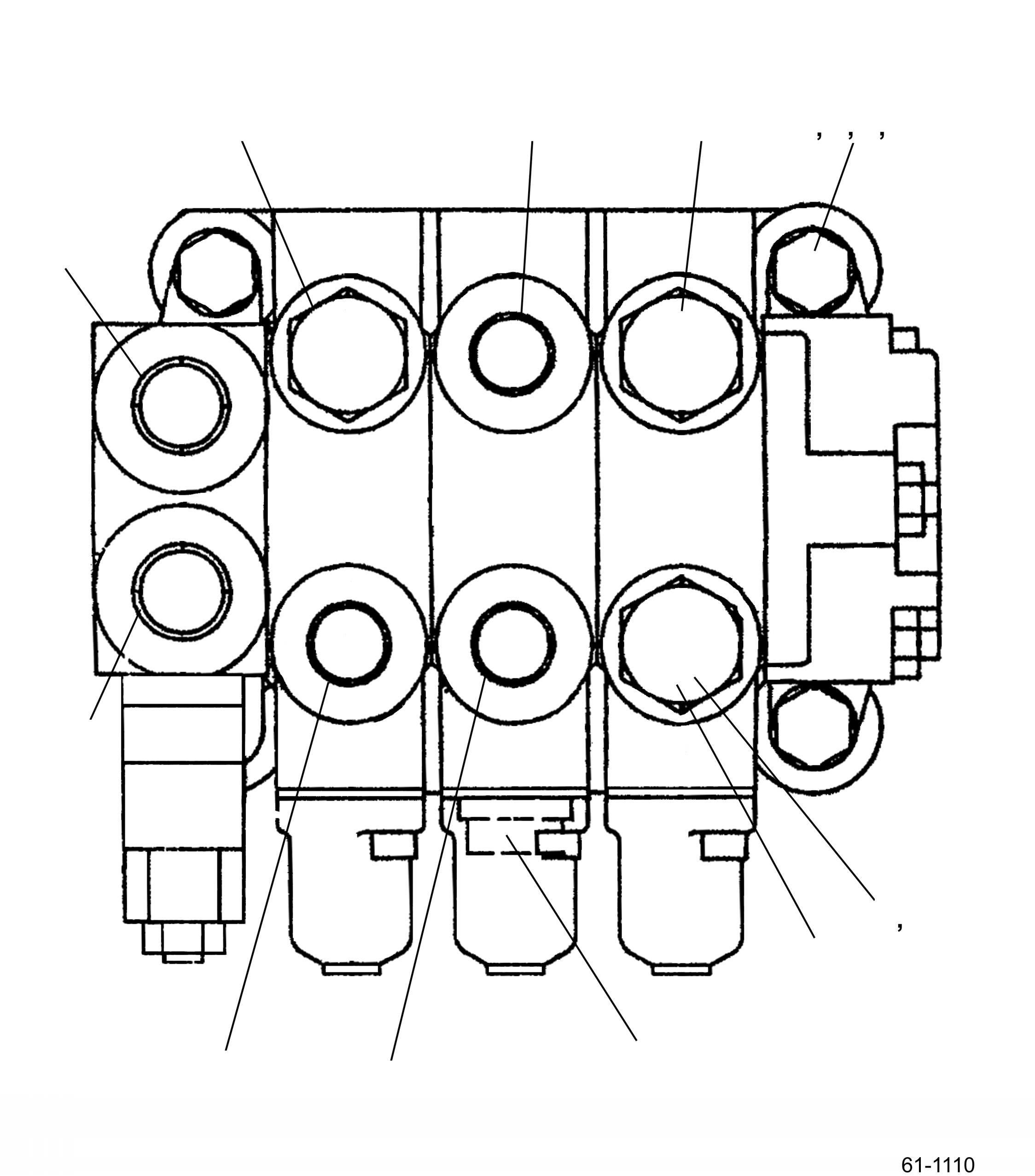 3-SPOOL CONTROL VALVE (BMX) 3BB-61-28510 KOMATSU