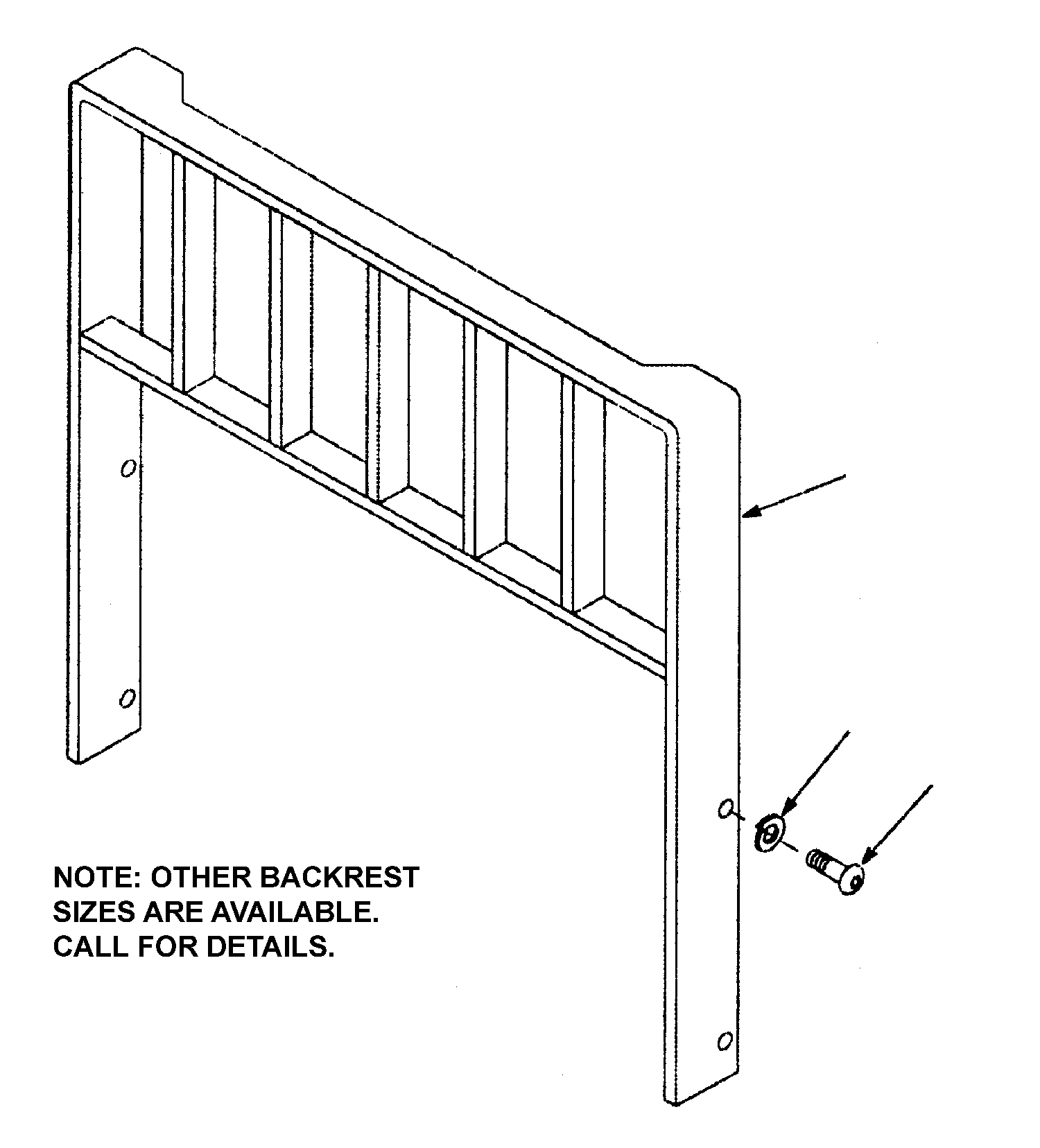 BACKREST, 68X48 IN. CC245133 KOMATSU