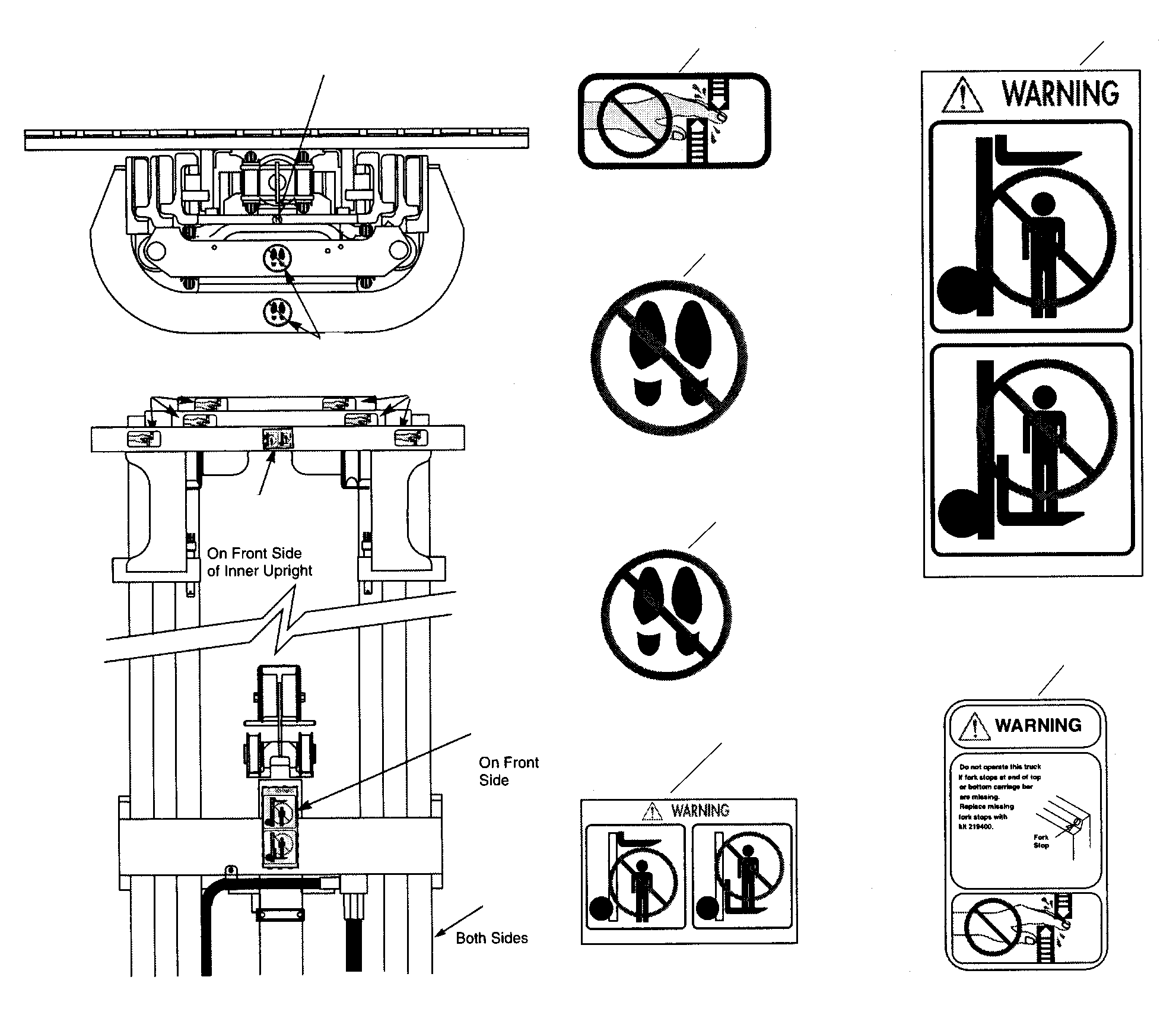 DECAL, MAST, WARNING 3EB-79-A5320 KOMATSU