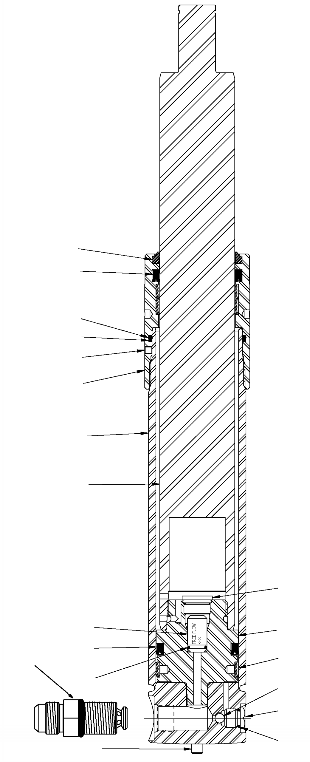 MAIN LIFT CYLINDER, 80 OCL CC226345 KOMATSU