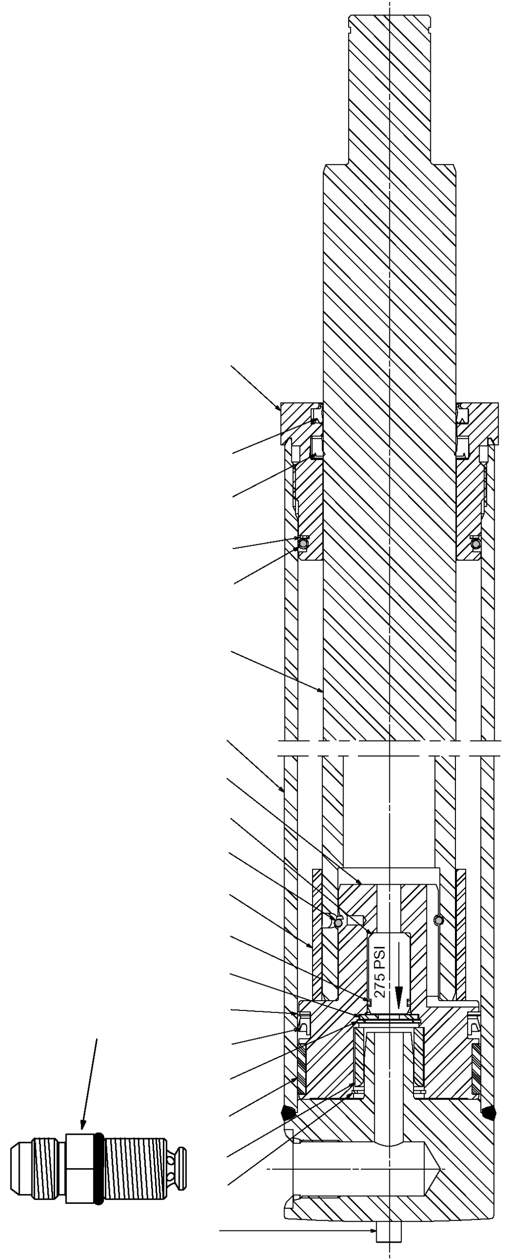 MAIN LIFT CYLINDER, 91 OCL CC1002483 KOMATSU