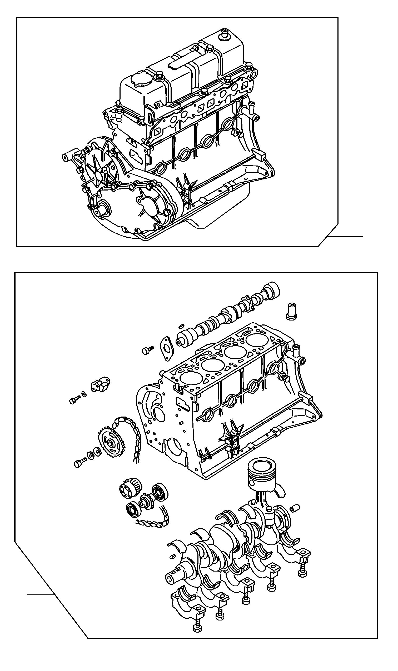 ENGINE, SHORT BLOCK, K21 10103-FU400 KOMATSU