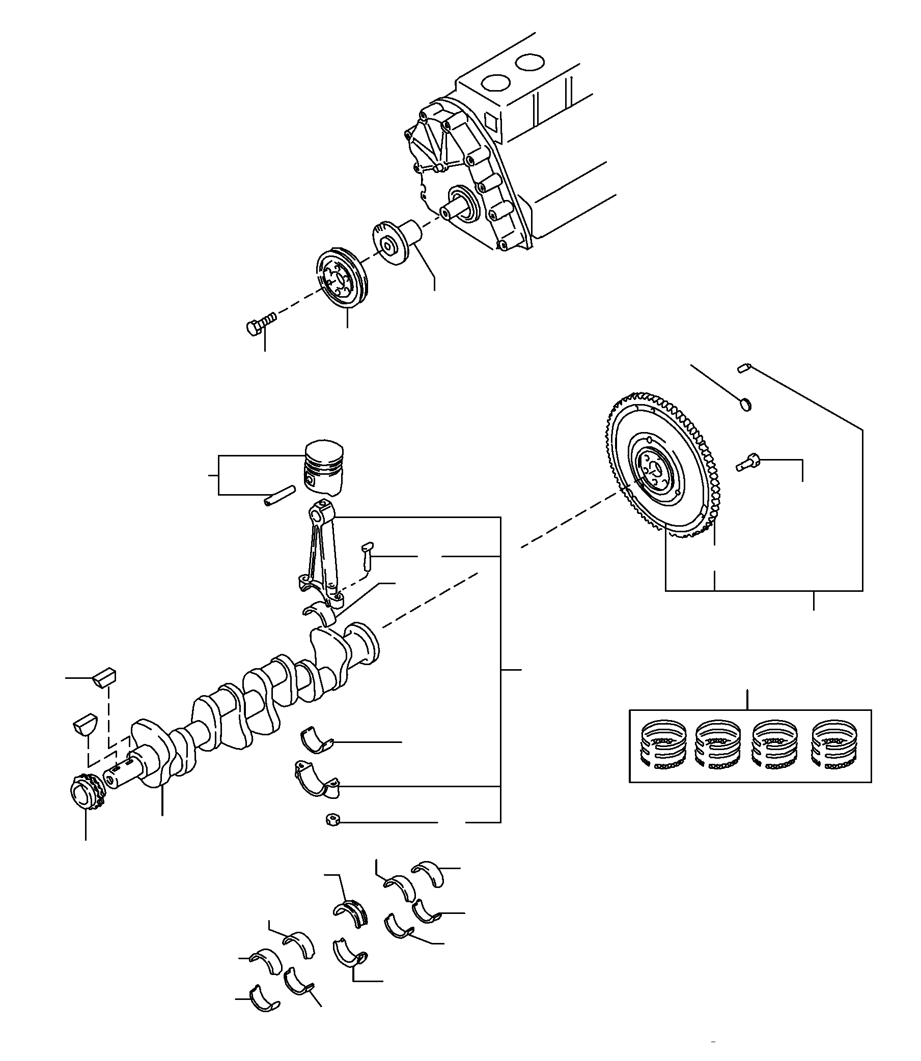 RING SET, PISTON, STD 12033-4E110 KOMATSU