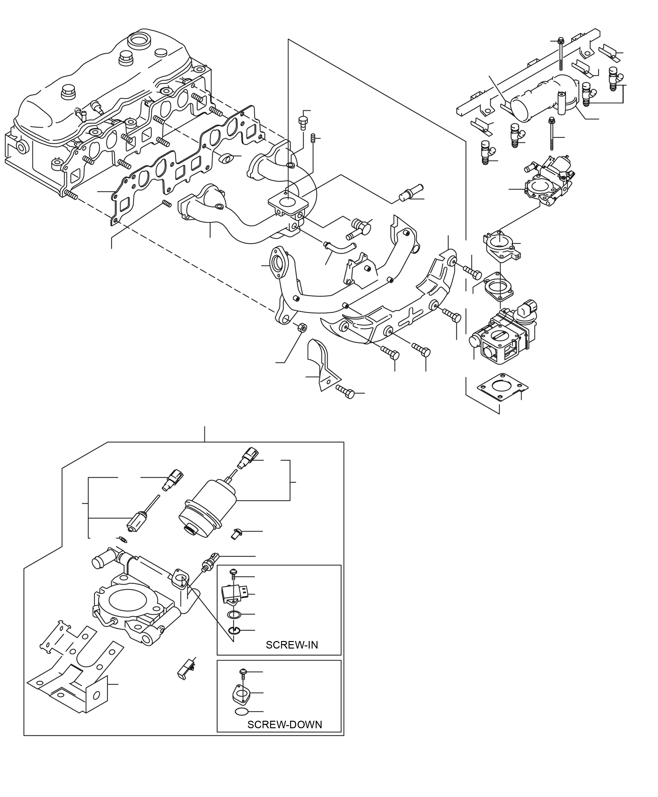 HOLDER, INJECTOR, K21, LPG/DUAL FUEL (SCREW-IN FUEL PRESSURE SENSOR) 16610-FT82A KOMATSU