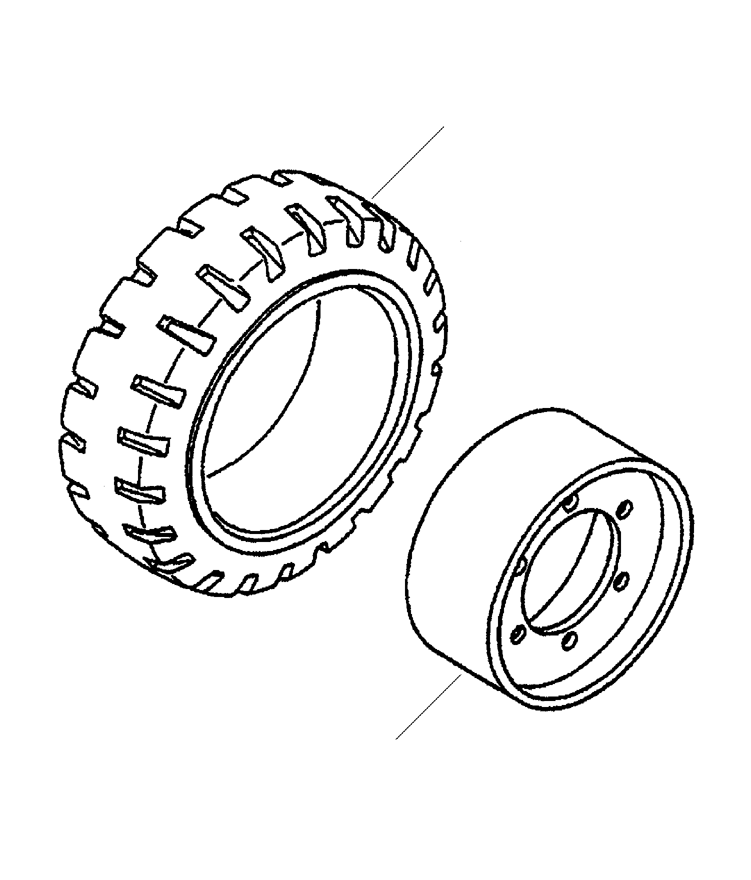 TIRE, 18 X 6 X 12-1/8, SMOOTH MIT06485001 KOMATSU