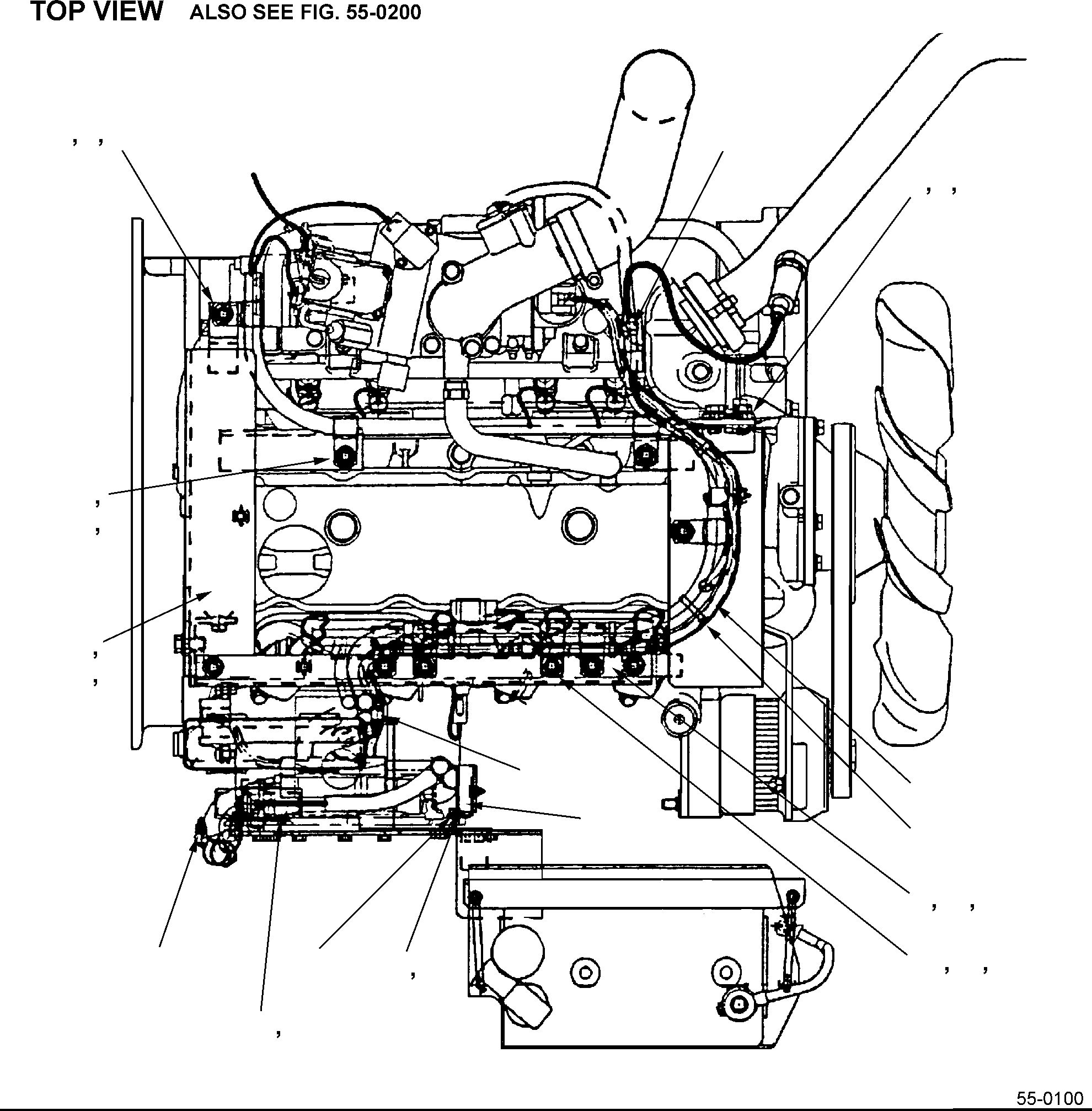 ENGINE HARNESS (PNEUMATIC CLUTCH) (DUAL FUEL) (SCREW-DOWN FP SENSOR) 3EB-55-38892 KOMATSU