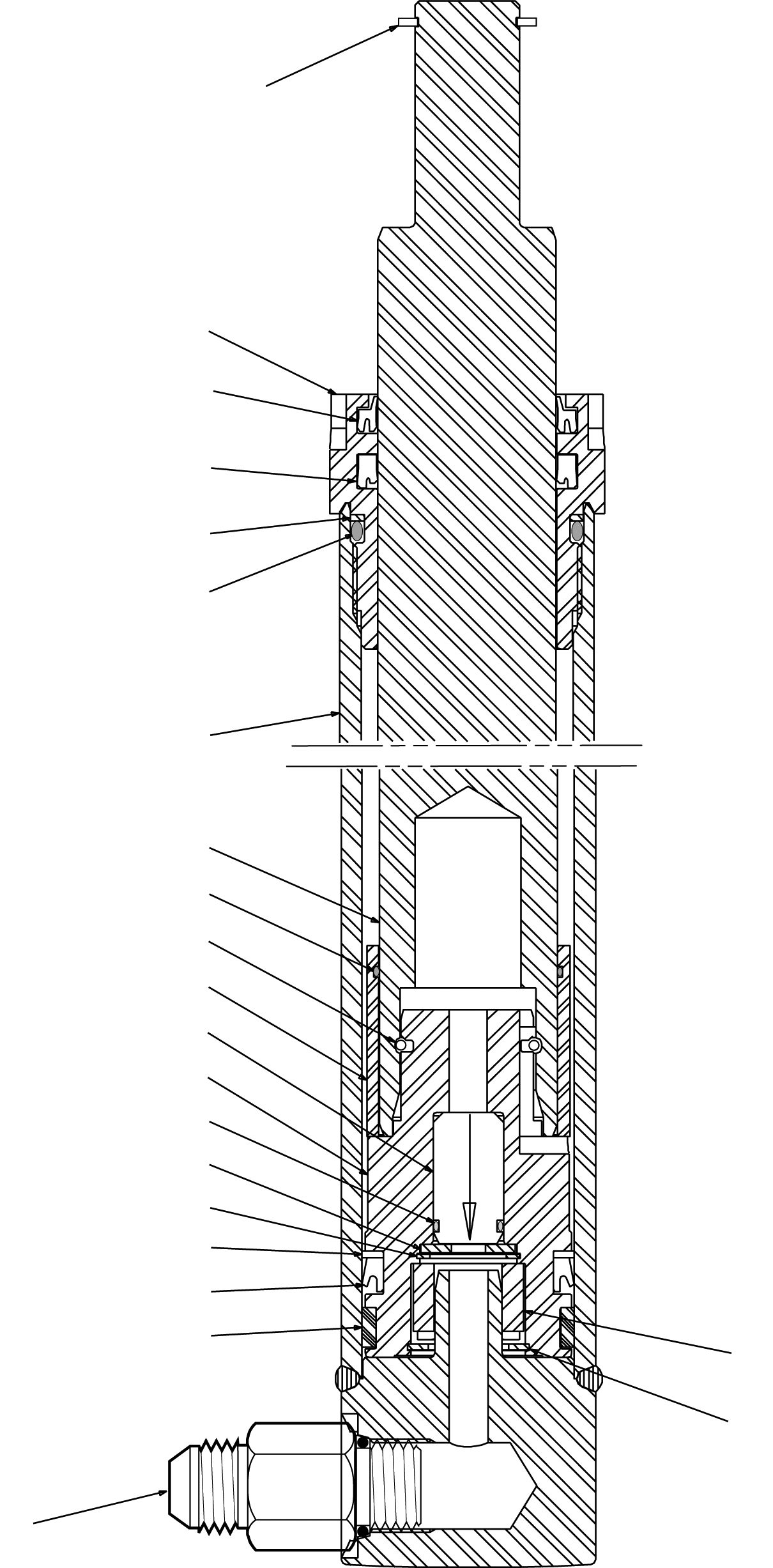 CYLINDER, LH MAIN LIFT, 95 OCL, 282 MFH CC1005146 KOMATSU