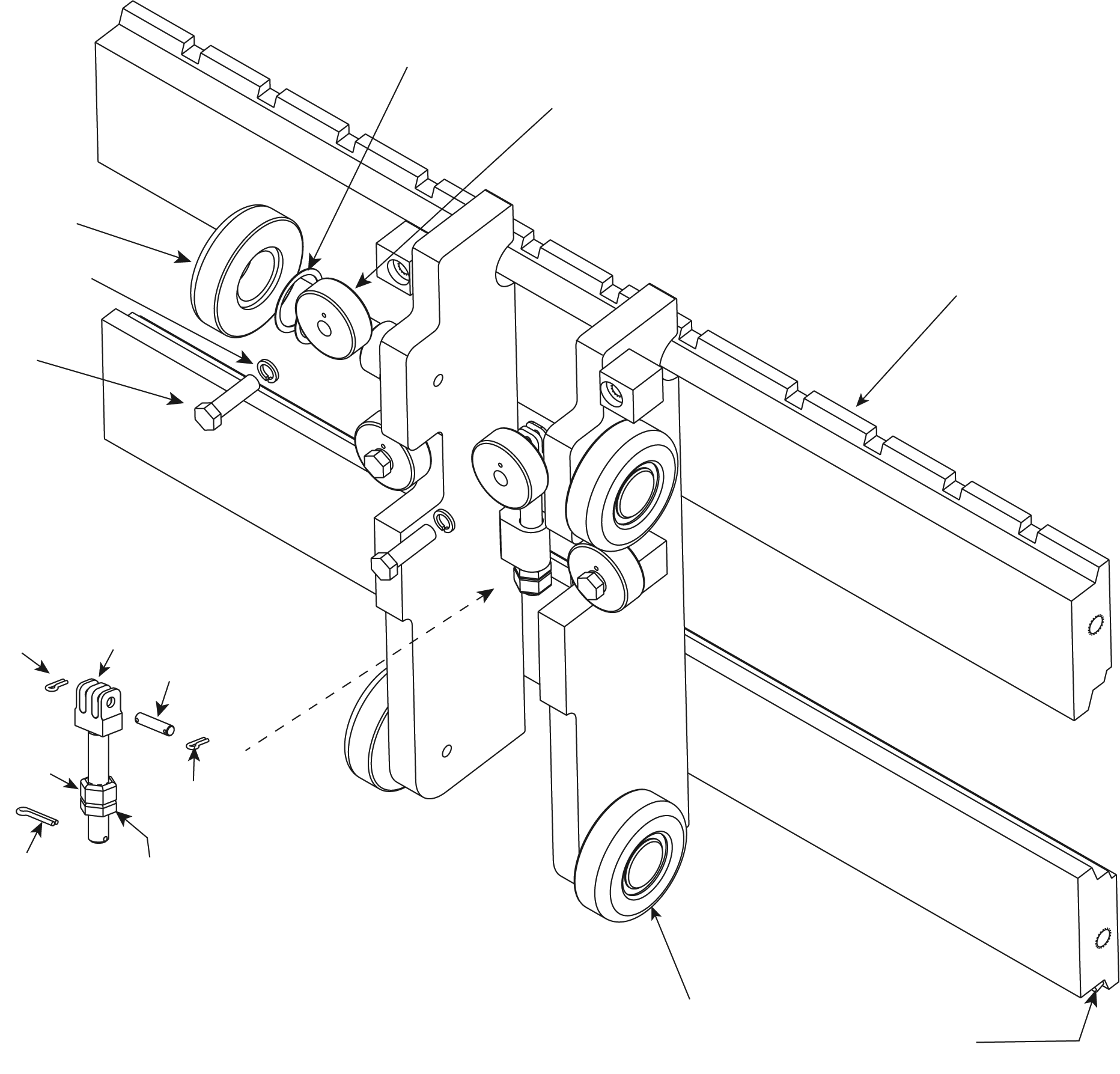 31 IN. HI-VIS CUSHION CARRIAGE CC214819 KOMATSU