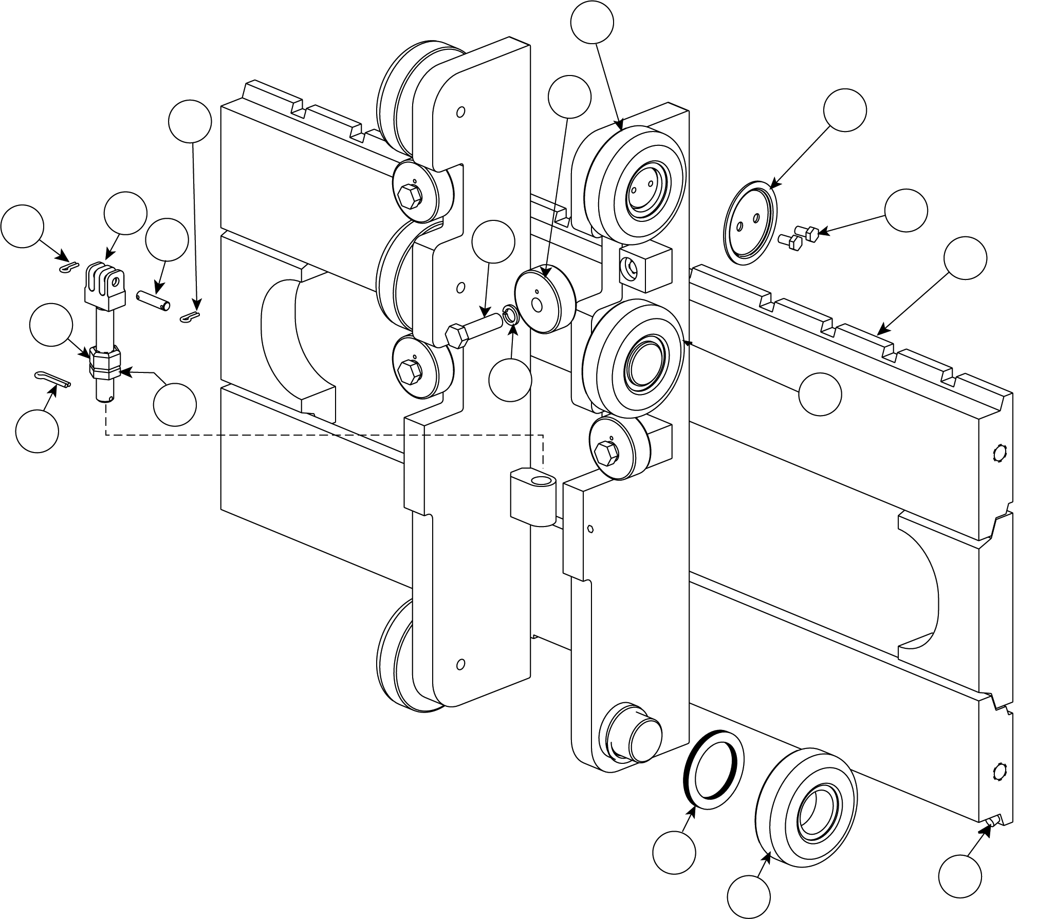 31 IN. CUSHION CARRIAGE CC214823 KOMATSU