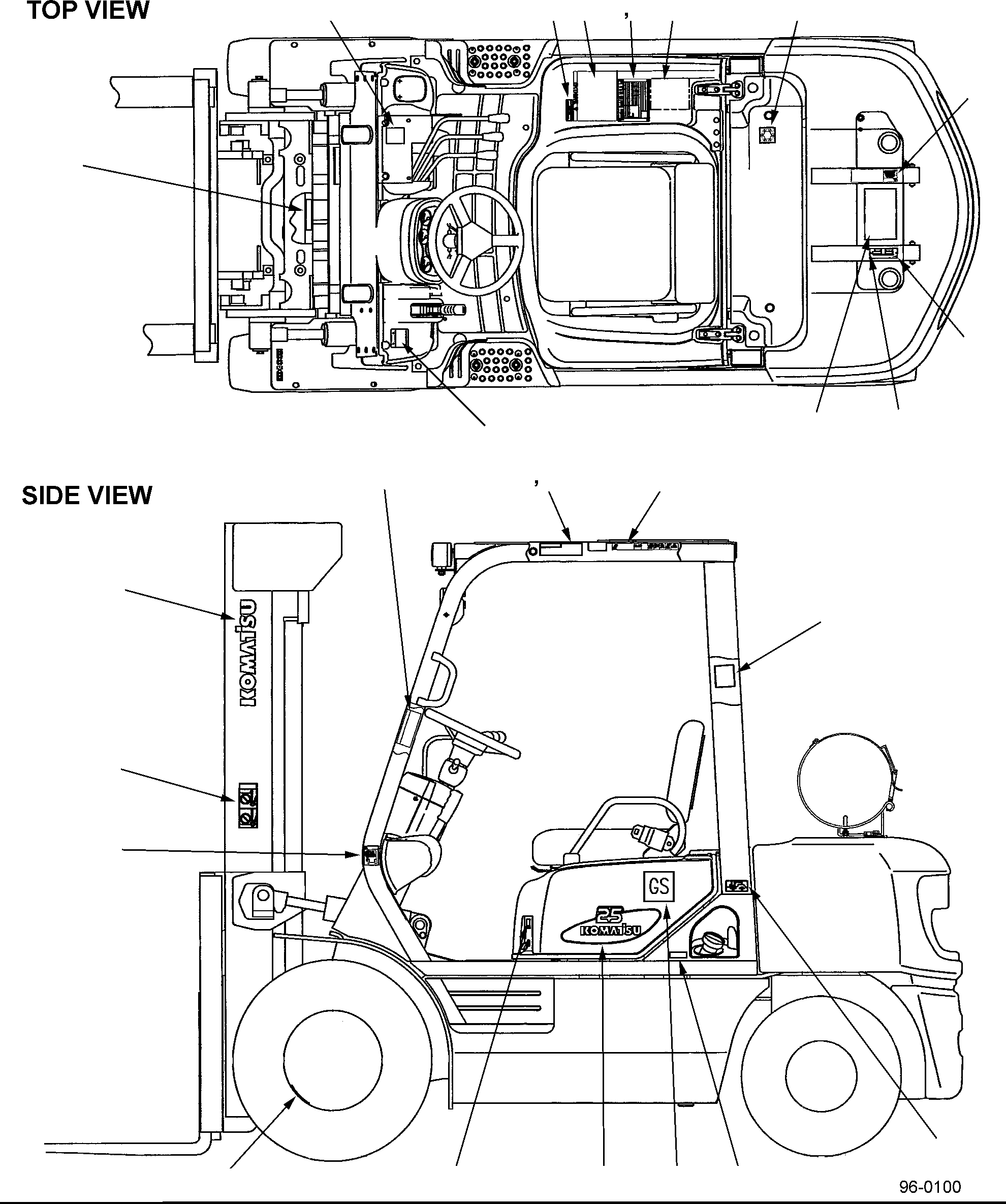 PLATE, REFUELING INSTRUCTIONS (LPG) M299-2 KOMATSU