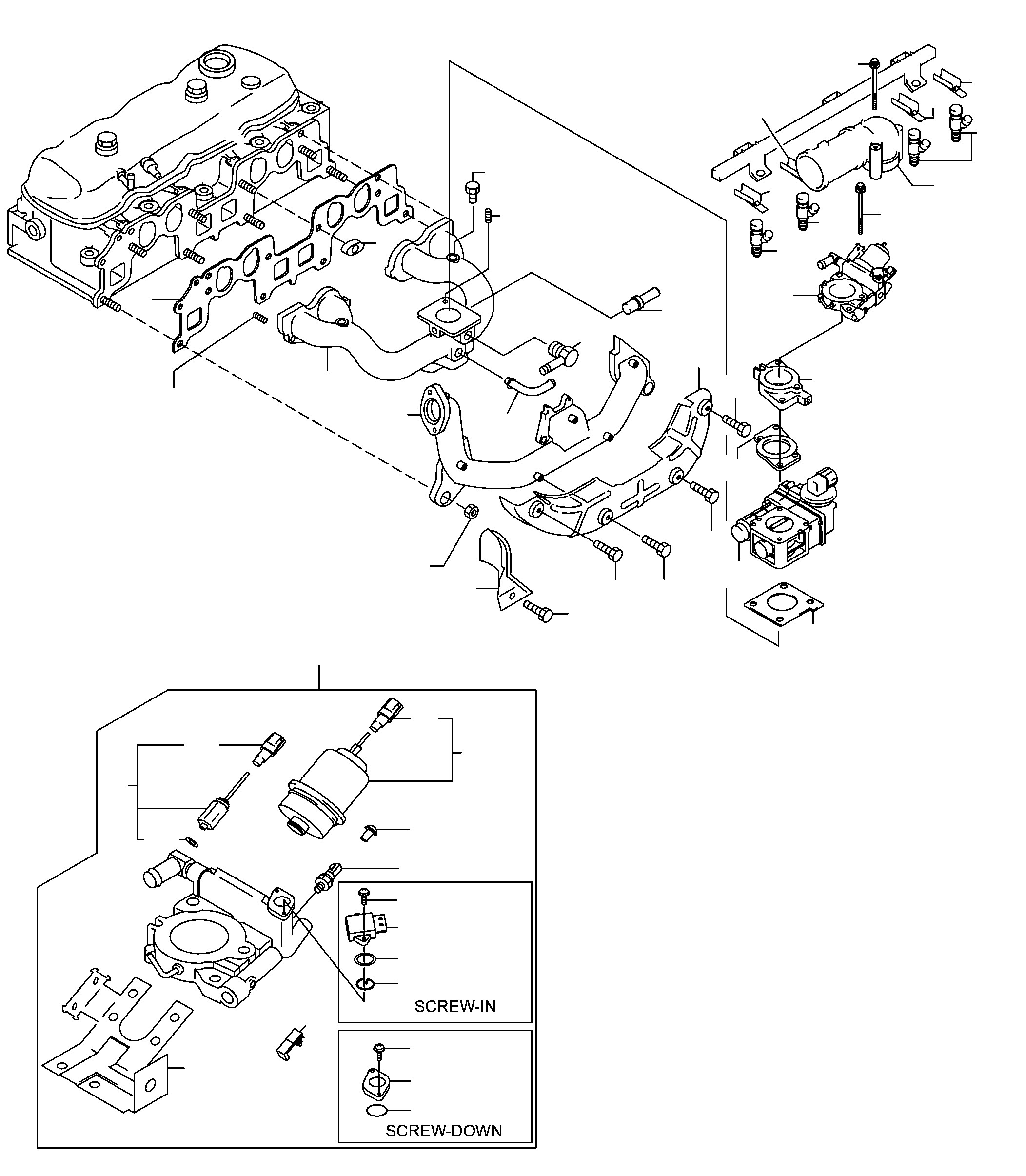 HOLDER, INJECTOR, K25, LPG/DUAL FUEL (SCREW-DOWN FUEL PRESSURE SENSOR) 16610-FT97A KOMATSU