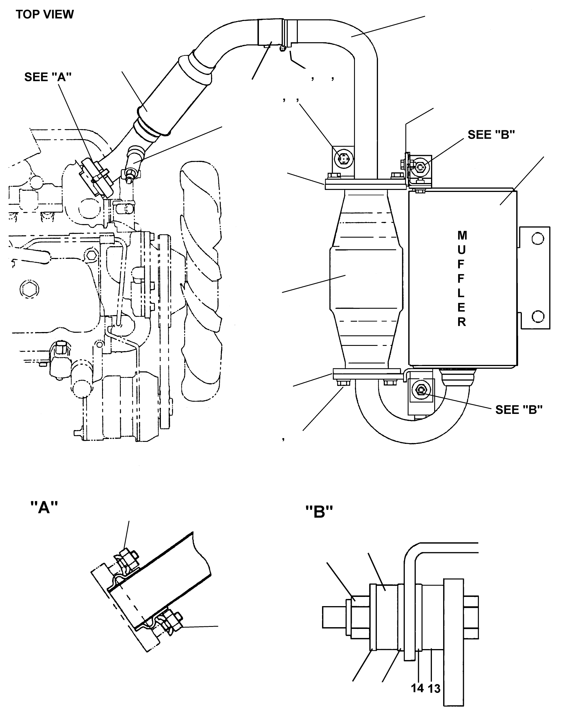 MUFFLER (UL-S) 3EB-03-A6160 KOMATSU