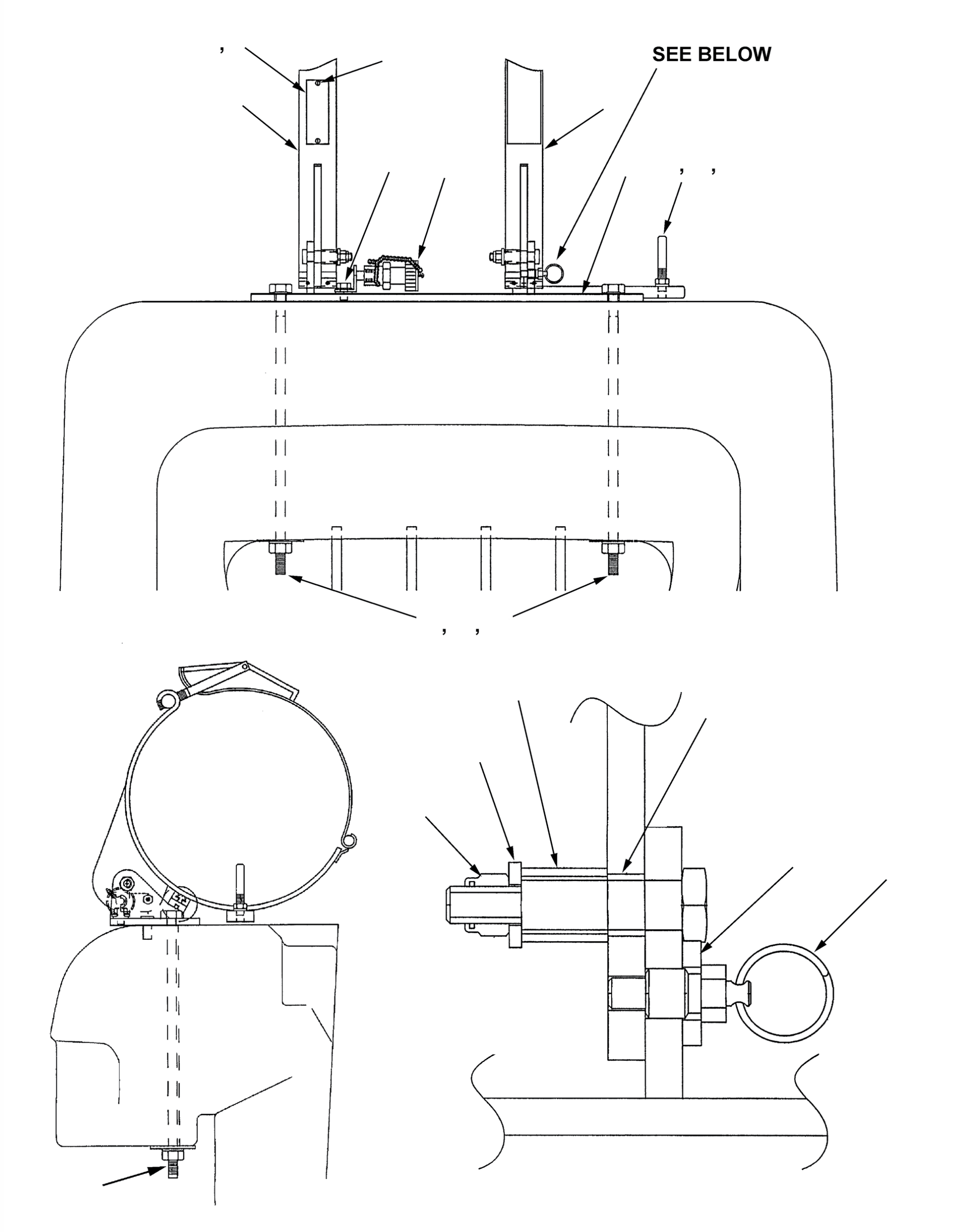 DUAL-FUEL FOLD DOWN BRACKET ASSY 3EB-05-F5700 KOMATSU