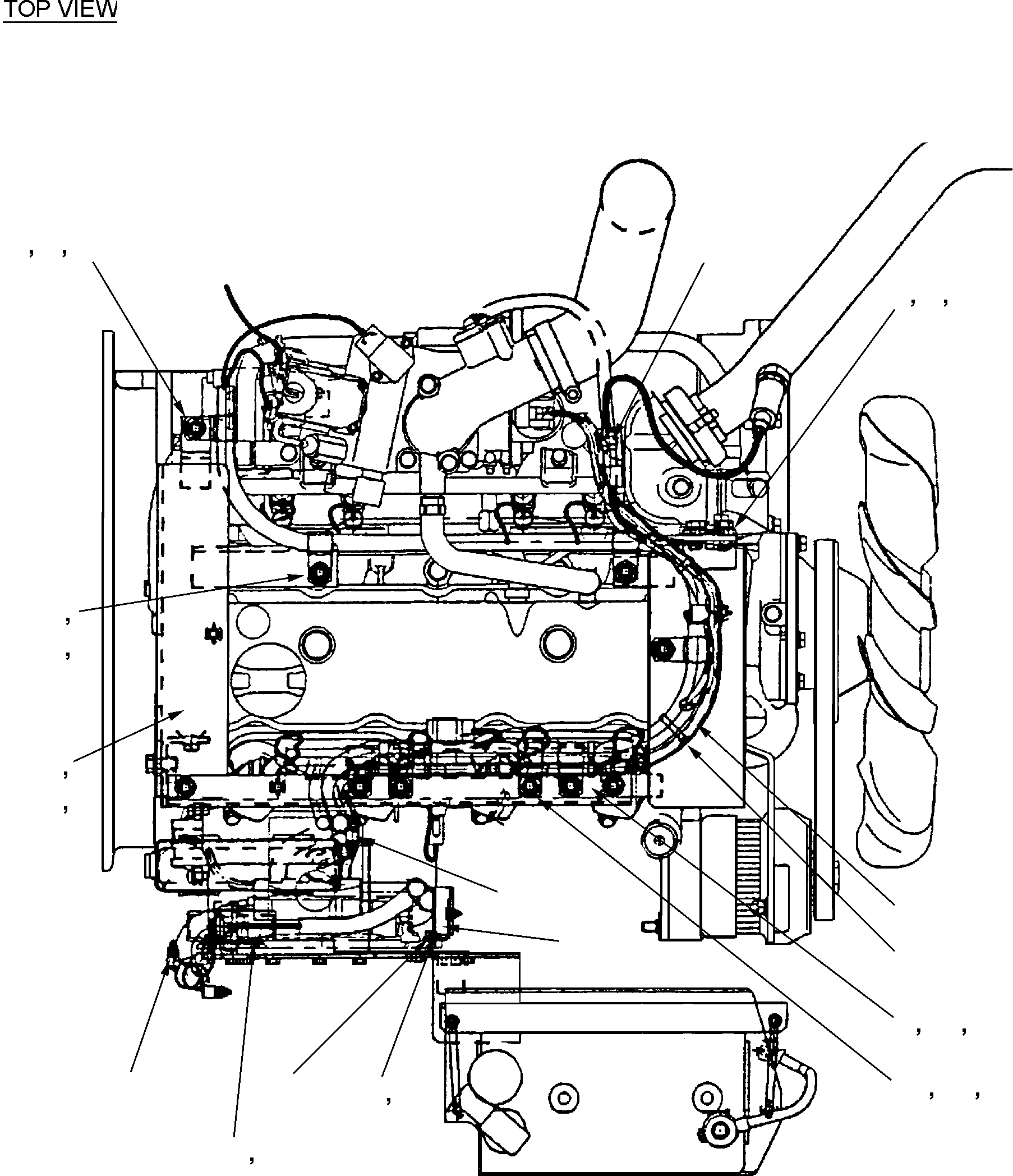 ENGINE HARNESS (TORQFLOW) (LP/LPS) (SCREW-DOWN FP SENSOR) 3EB-55-38841 KOMATSU