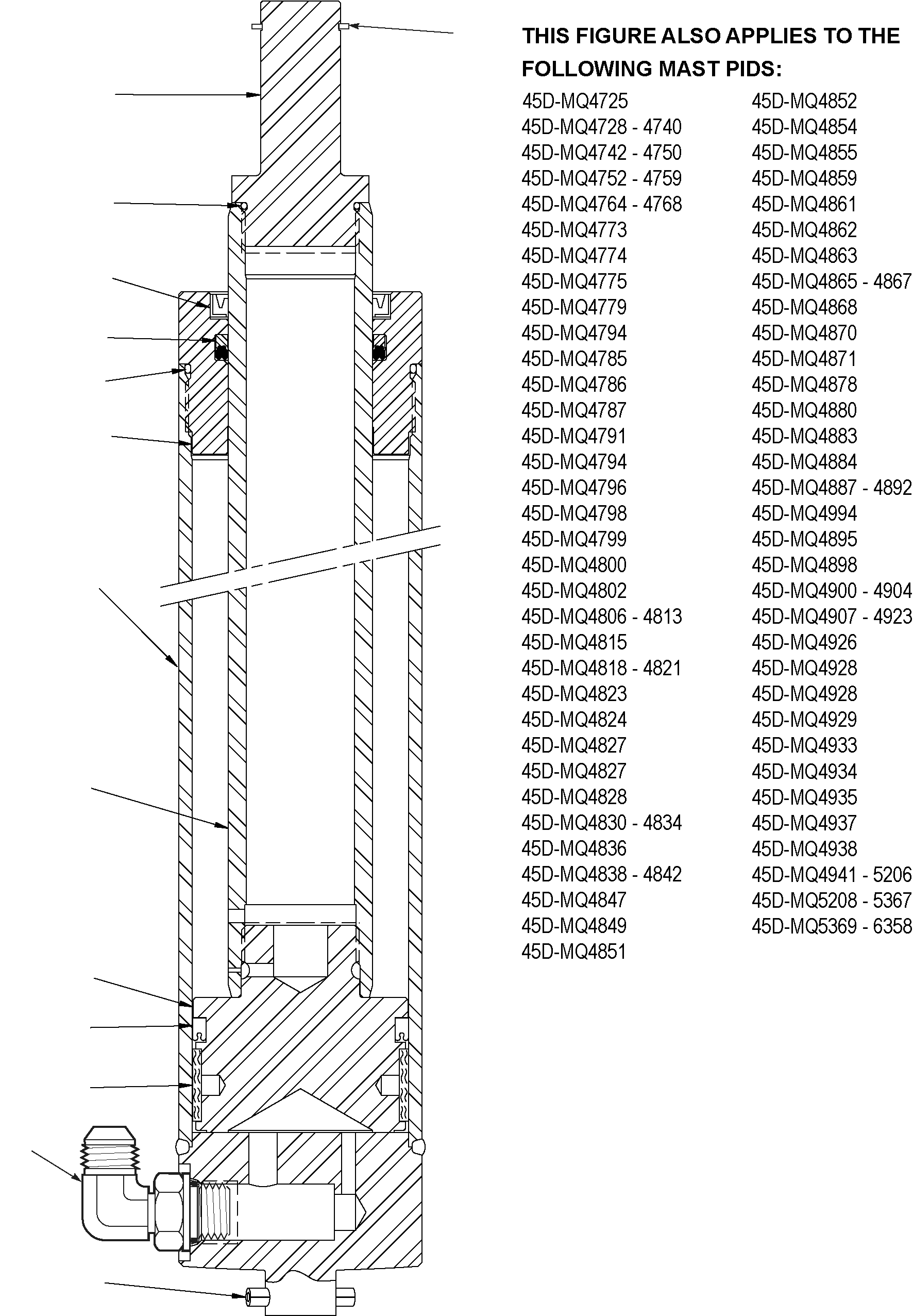 MAIN LIFT CYLINDER (74 OCL) CC1000751 KOMATSU