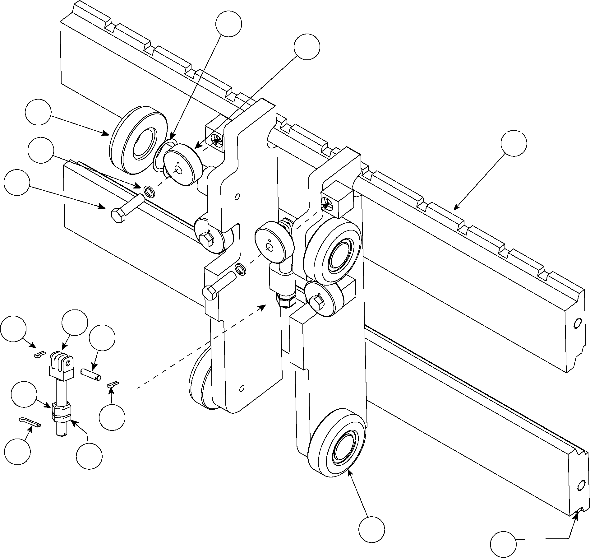 CARRIAGE, 38.5 IN. (PNEUMATIC) CC216747 KOMATSU