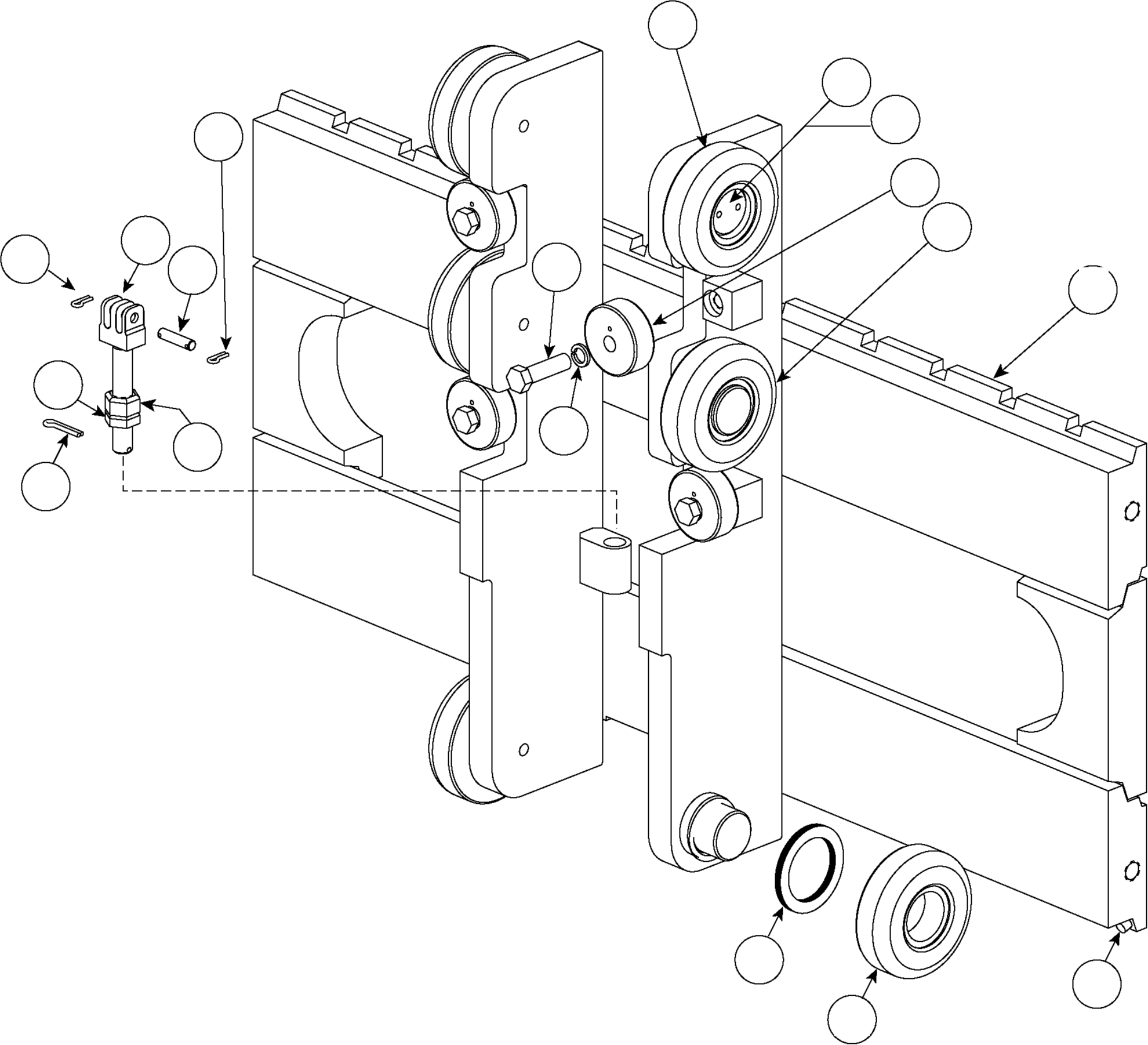 CARRIAGE, HEAVY DUTY, 43 IN. (CUSHION) CC250010 KOMATSU