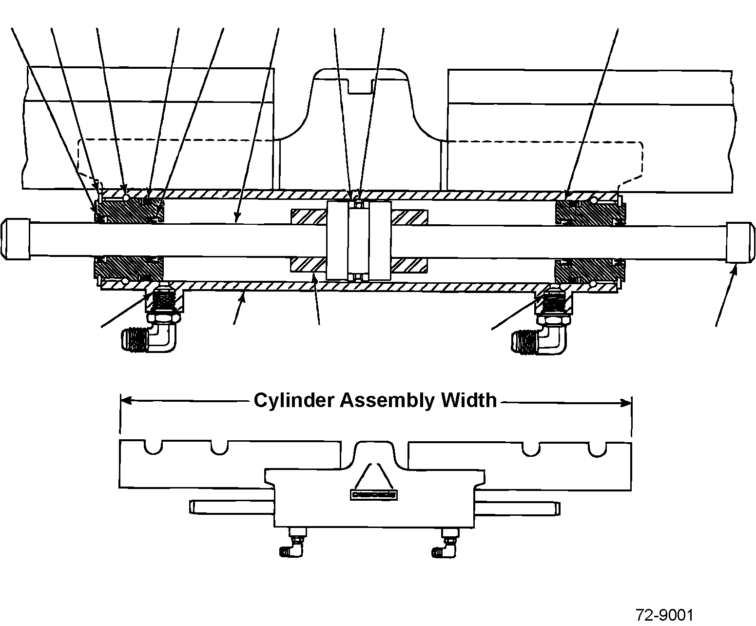 CYLINDER ASSEMBLY, 40.2 IN. CC583972 KOMATSU