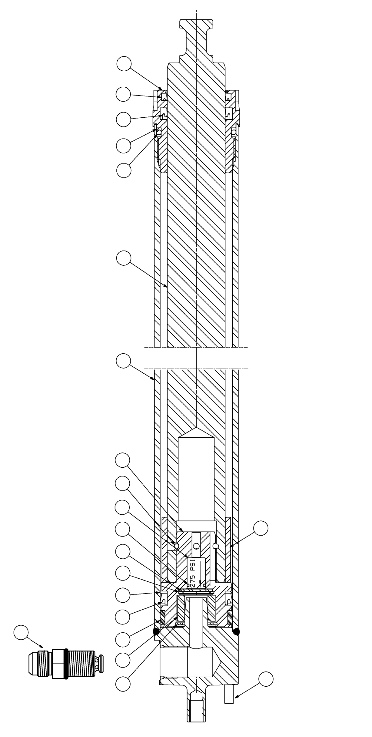 MAIN LIFT CYLINDER (67 OCL) CC1001125 KOMATSU